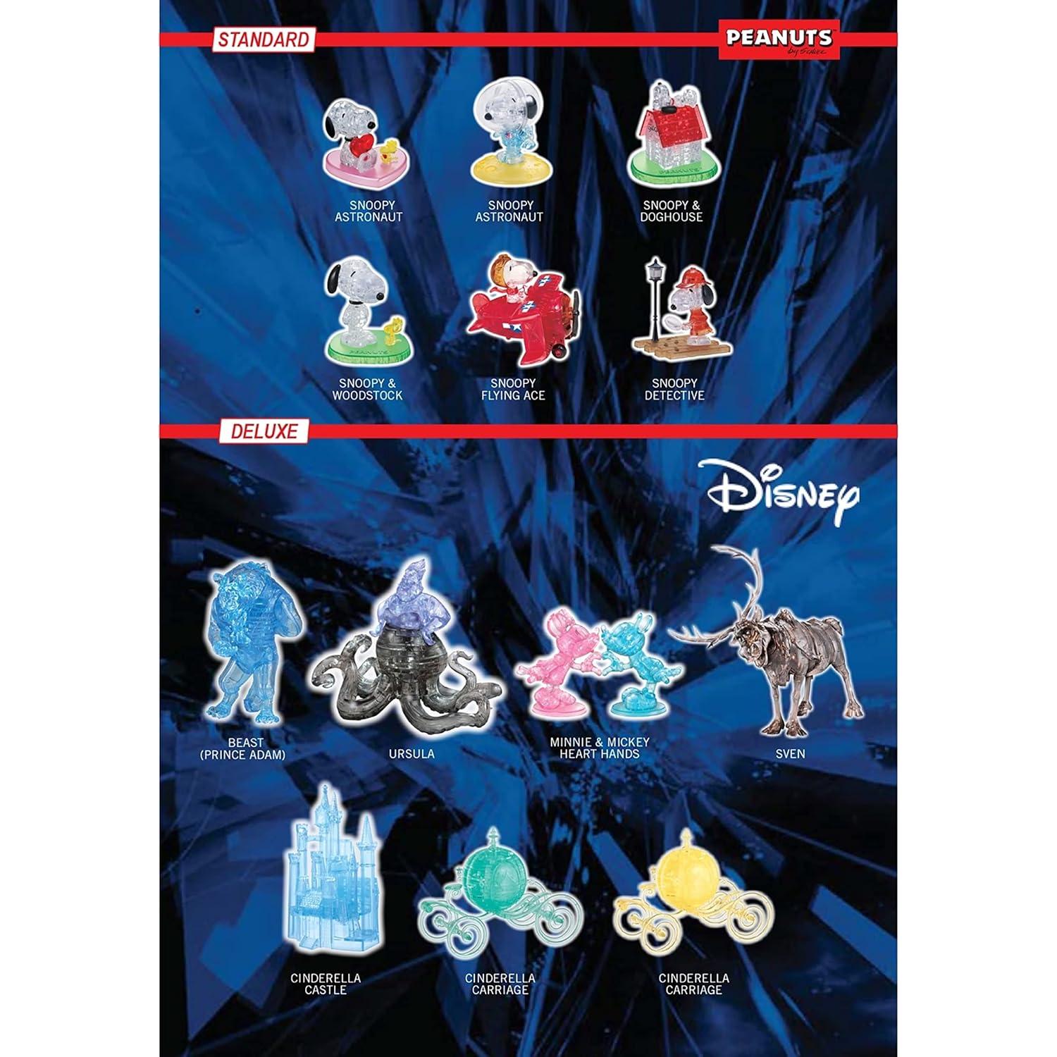 Puzzle de Cristal 3D Disney La Bestia BePuzzled 18.4x17.8 cm