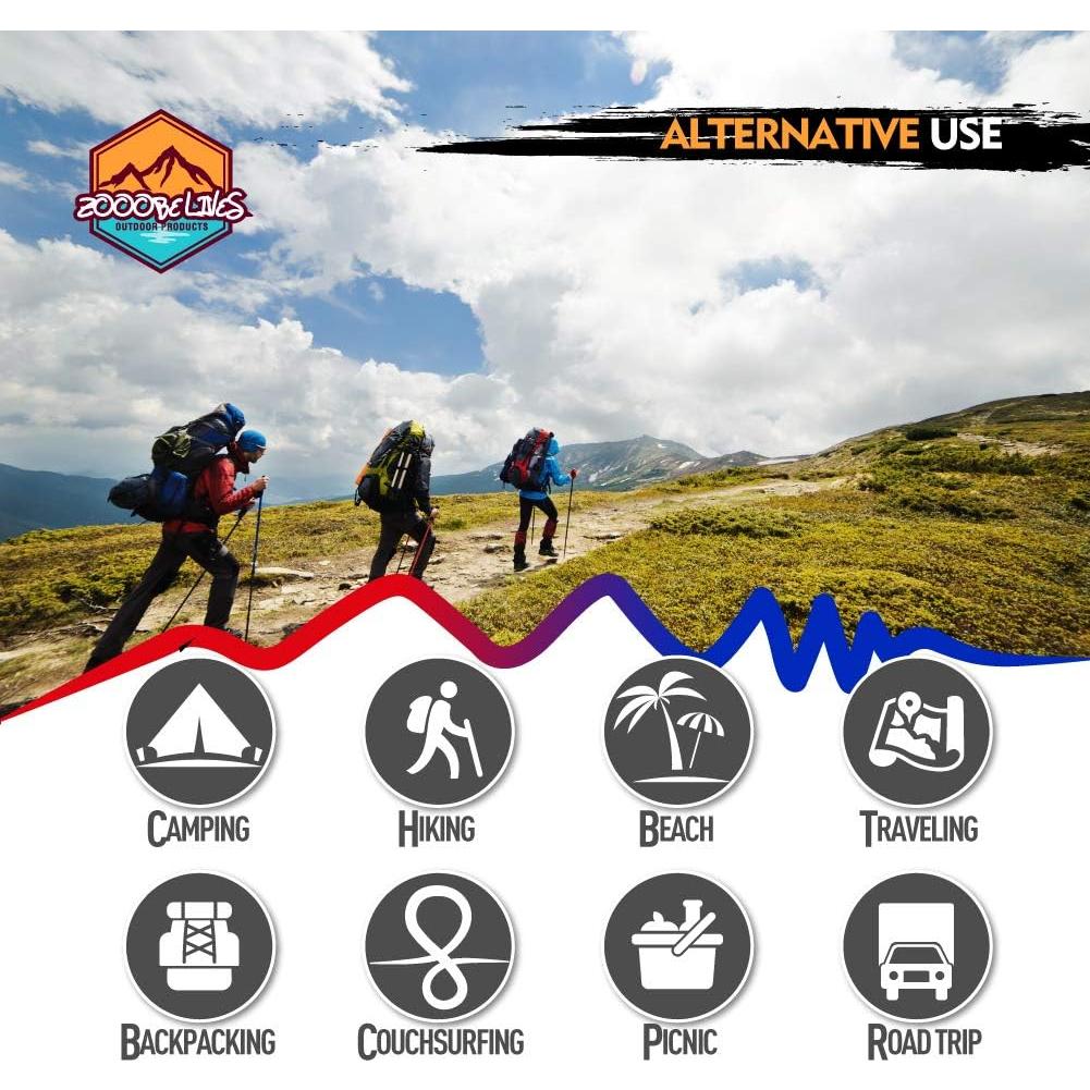 Colchoneta Inflable ZOOOBELIVES Ultraligera con Almohada 190x58cm