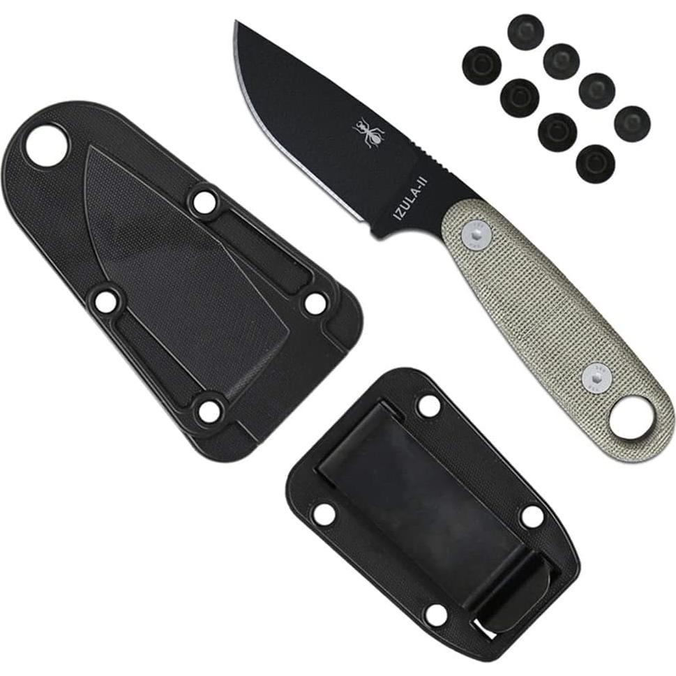Cuchillo ESEE Izula-II Negro, 17.15 cm, Mango Micarta