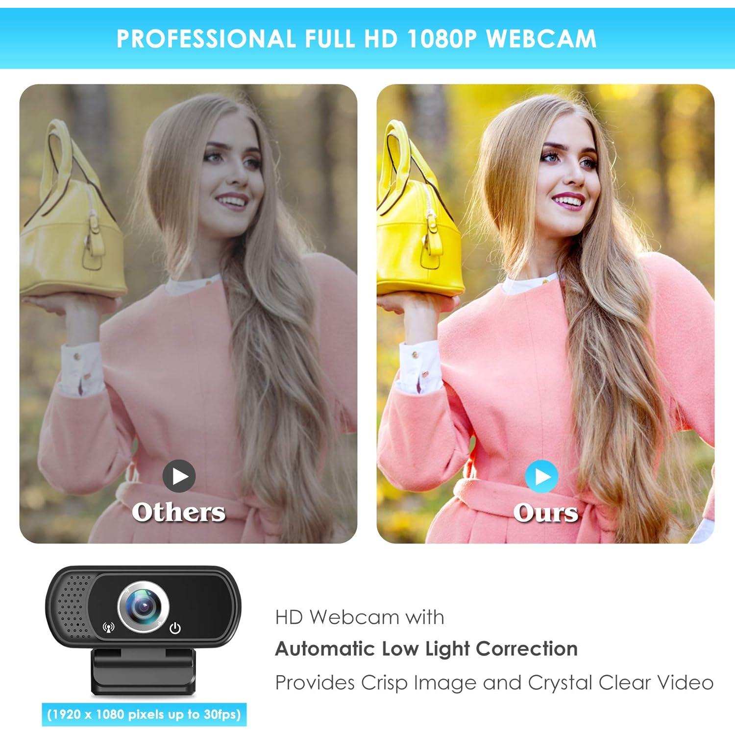 Cámara Web Full HD 1080P XPCAM con Micrófono y Trípode
