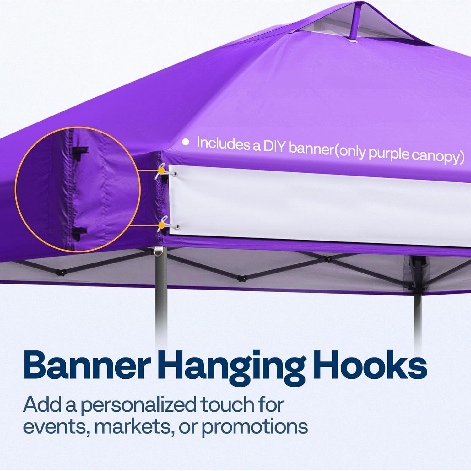 Carpa Plegable VIVOHOME 2.44x2.44m Resistente con Bolsa y Ruedas