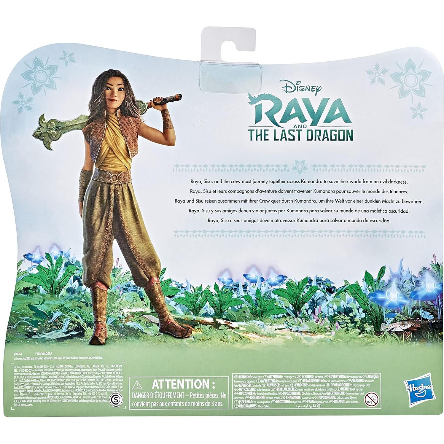 Disney Princess Hasbro Raya and The Last Dragon Kumandra Story Set,7 Dolls and Doll Accessories,Raya,Sisu Human,Ongis,Boun,and Sisu,Toy for Kids