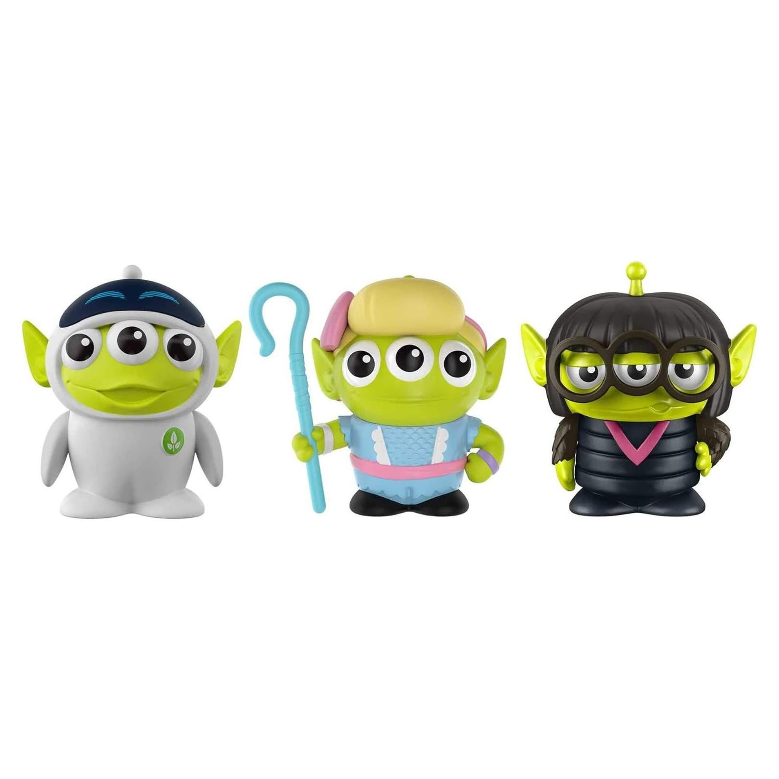 Figuras Mashup Pixar Alien Remix Mattel - Bo Peep, Edna Mode y EVE