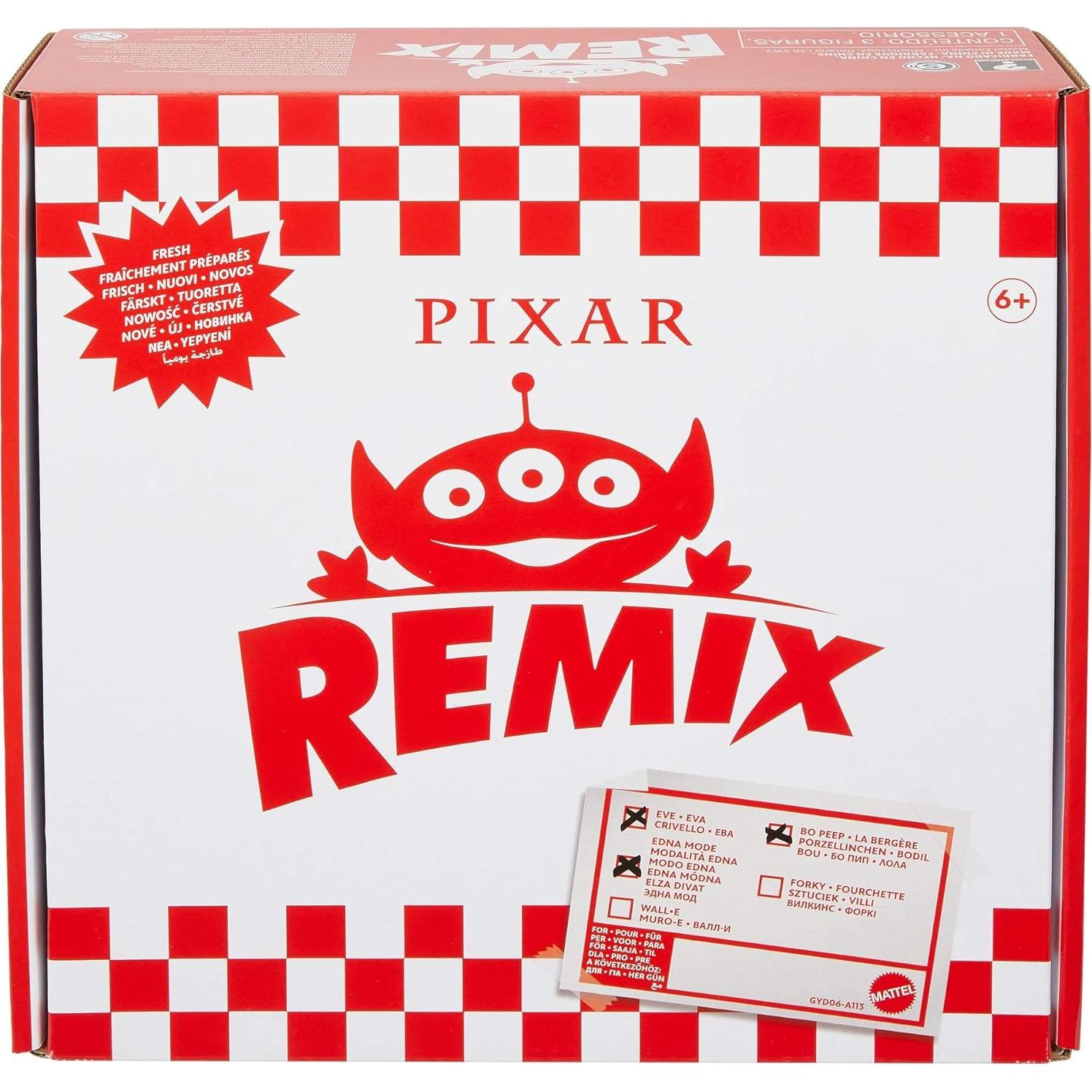 Figuras Mashup Pixar Alien Remix Mattel - Bo Peep, Edna Mode y EVE