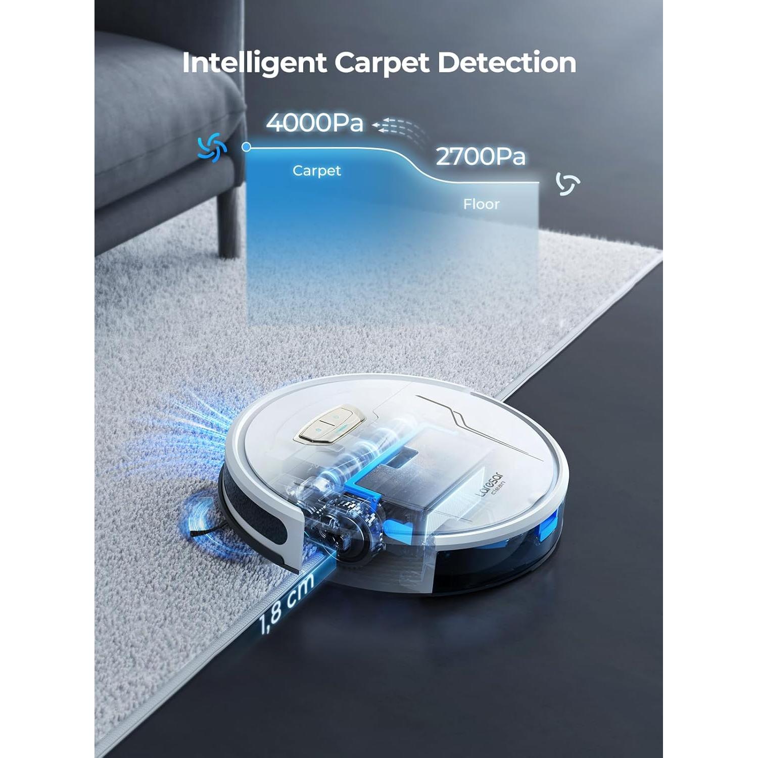 Robot Aspirador y Mopa Laresar Evol 3s 4000Pa Control App