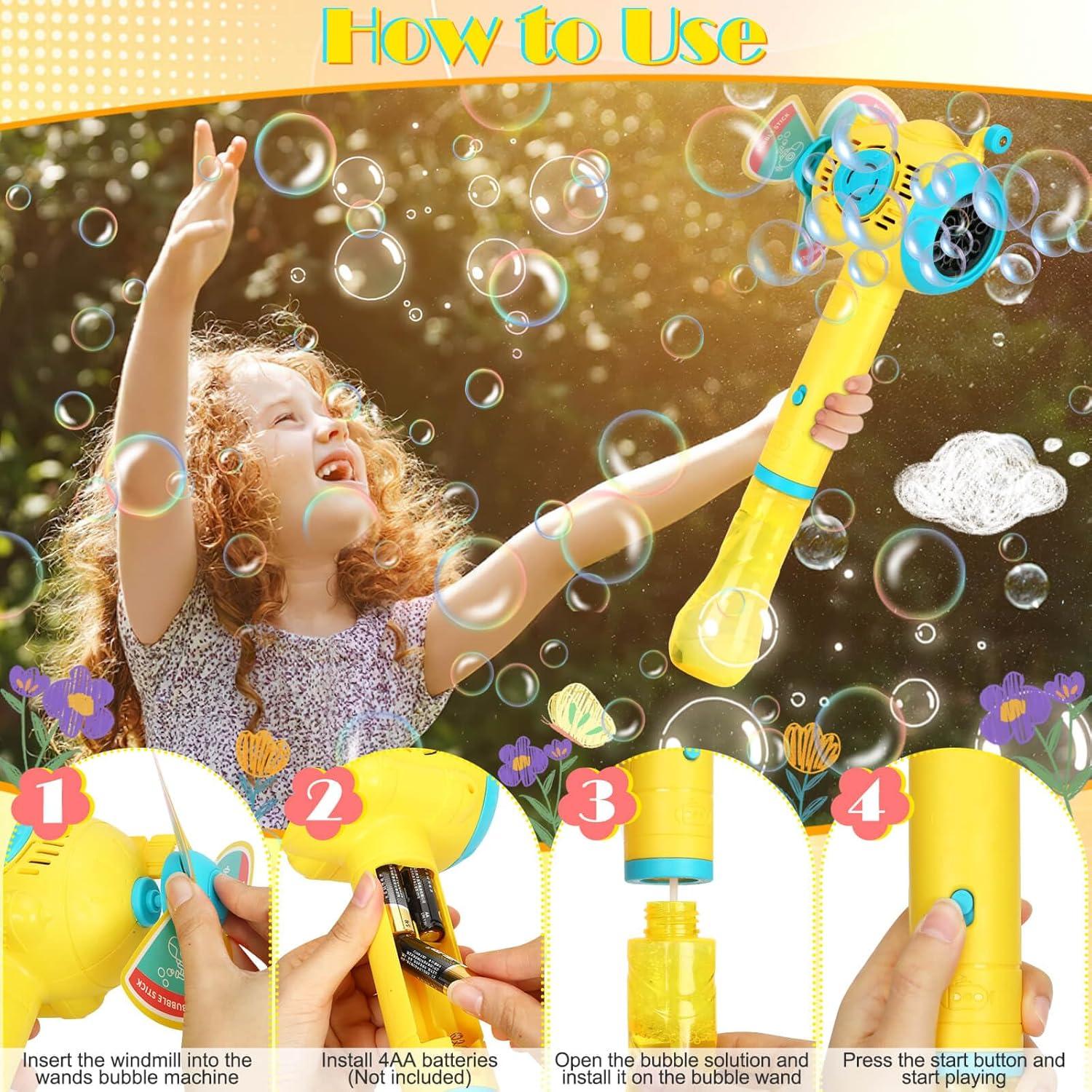 Varita de Burbujas Iluminada Britik para Niños 3-8 Años