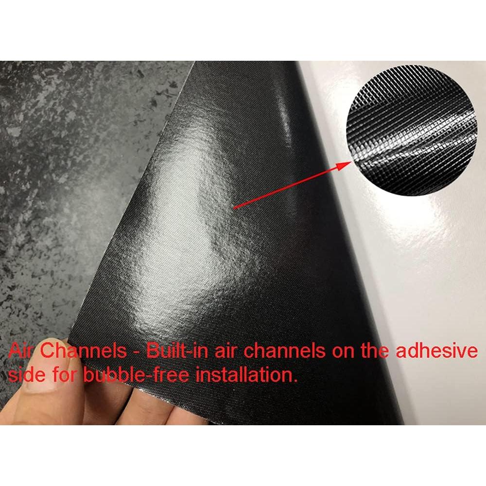 Vinilo de Fibra de Carbono Forjada LZLRUN 0.30m x 1.07m Negro