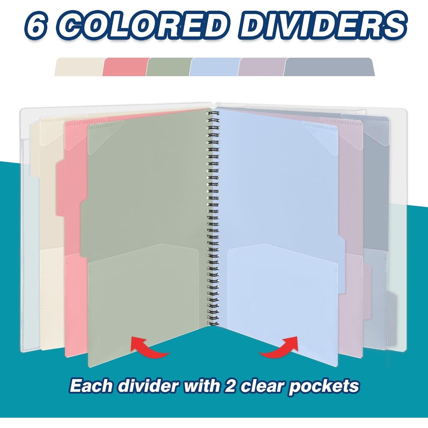 Carpeta Organizadora H4D de Polipropileno Color Morandi 12 Bolsillos