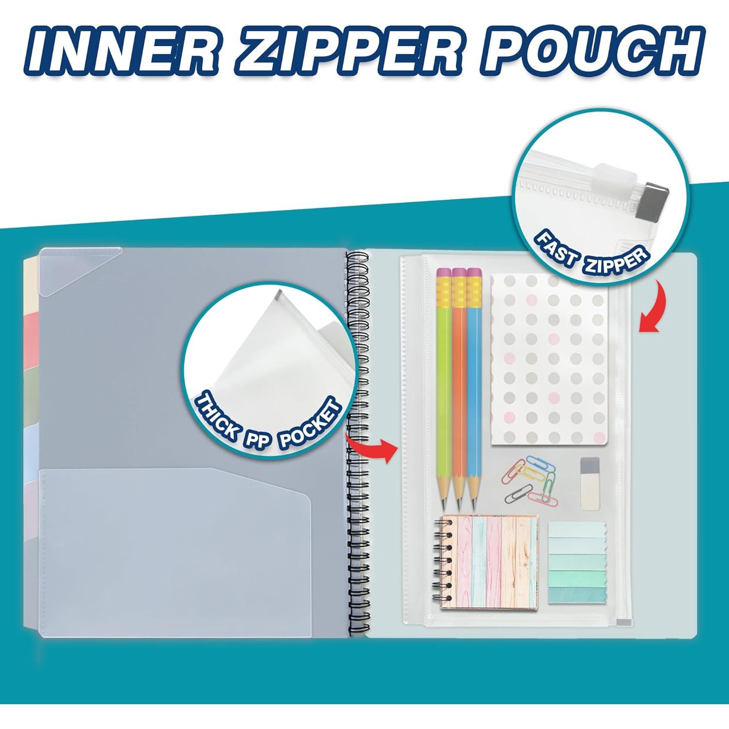 Carpeta Organizadora H4D de Polipropileno Color Morandi 12 Bolsillos