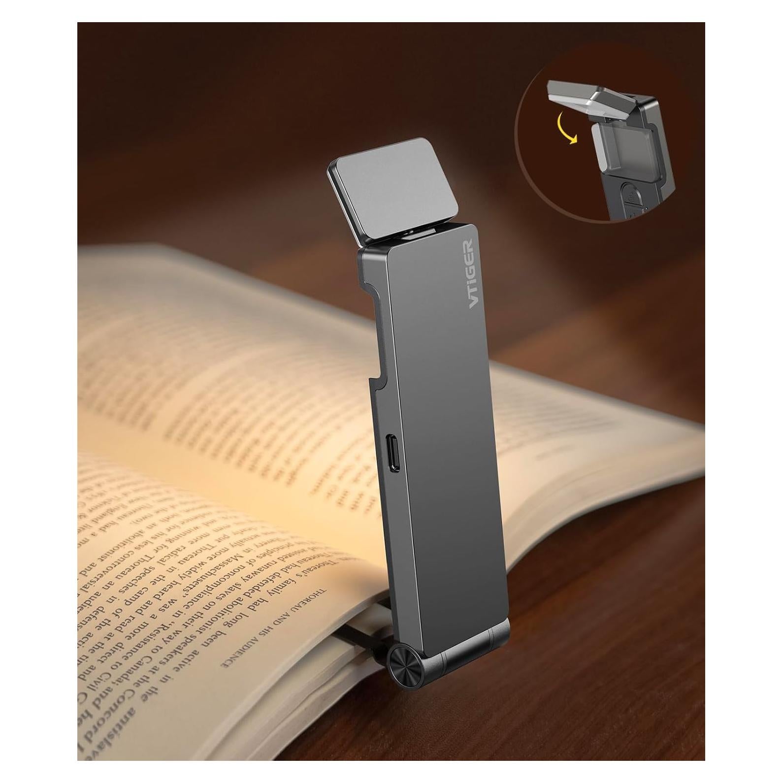 Luz de Lectura Recargable VTIGER B1 LED Clip 3 Colores