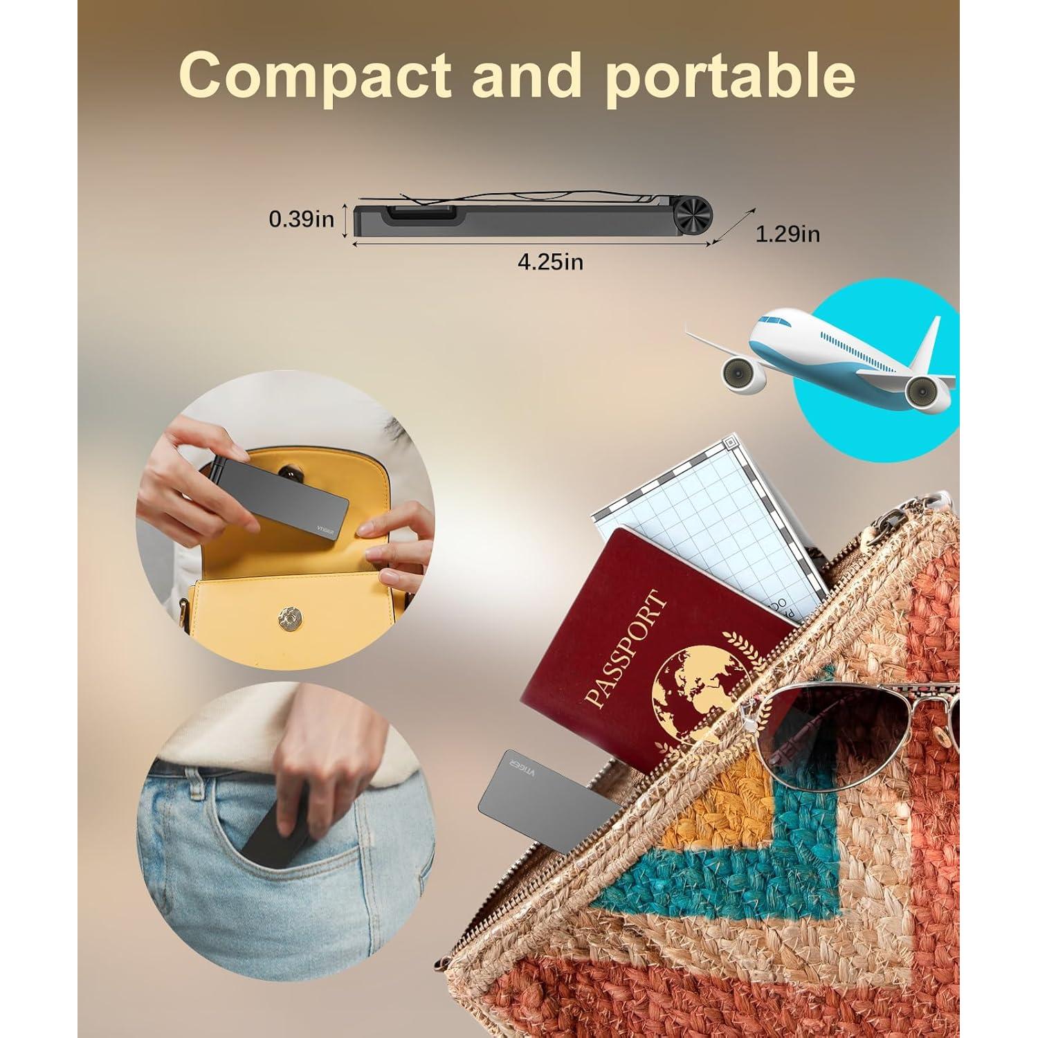 Luz de Lectura Recargable VTIGER B1 LED Clip 3 Colores