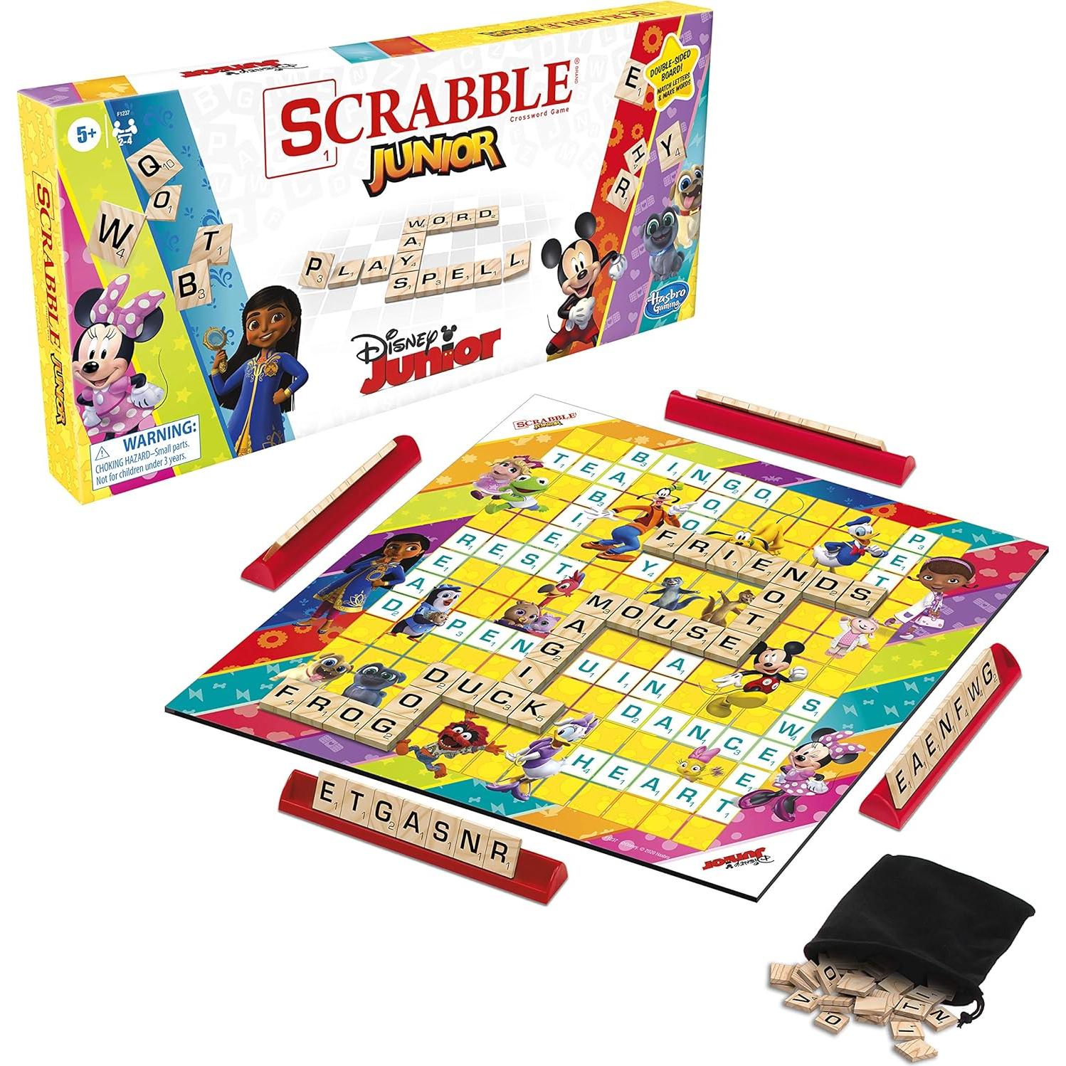 Juego de Mesa Scrabble Junior Hasbro Disney - 2 en 1