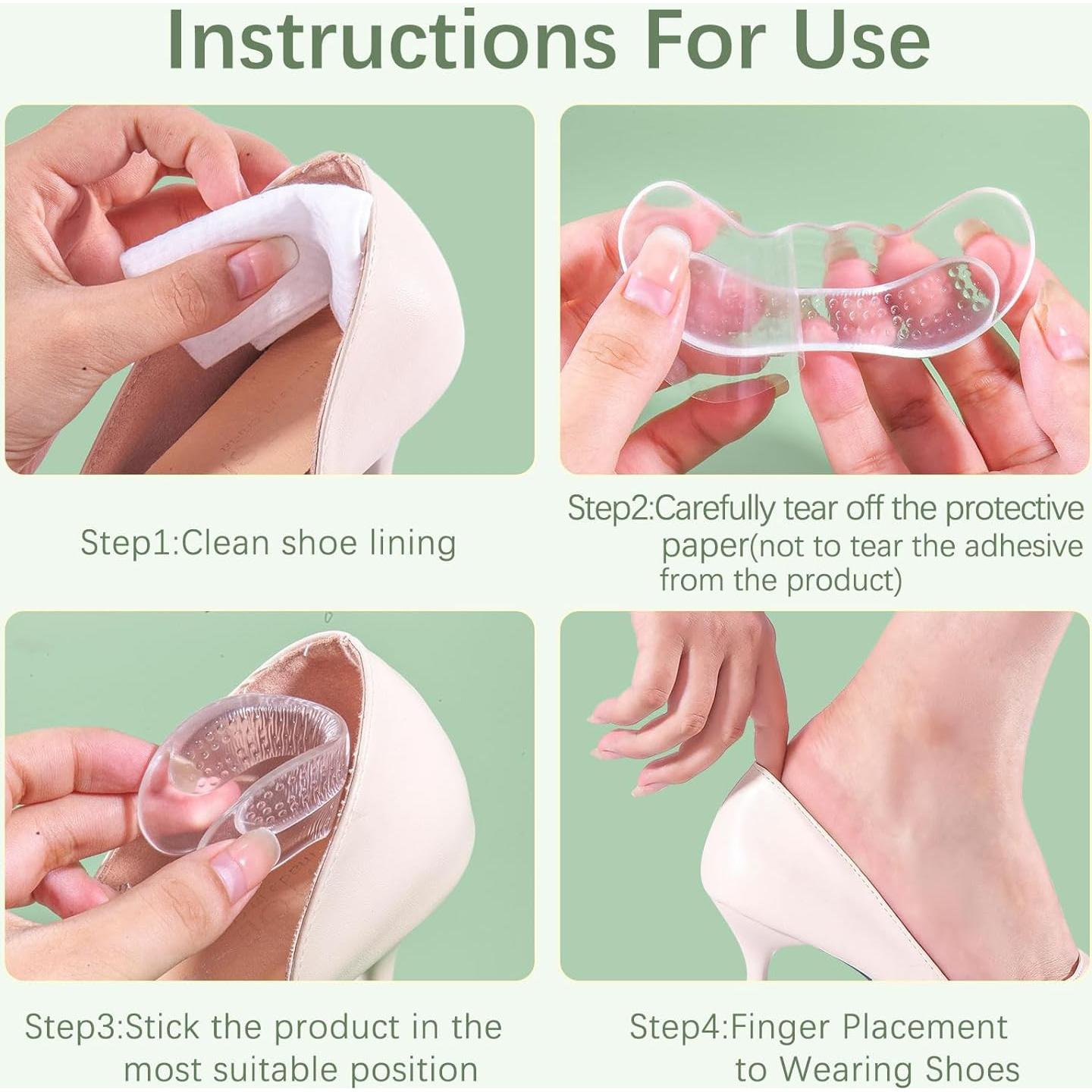 Almohadillas para Talones EIRMAT - 4 Pares Transparentes