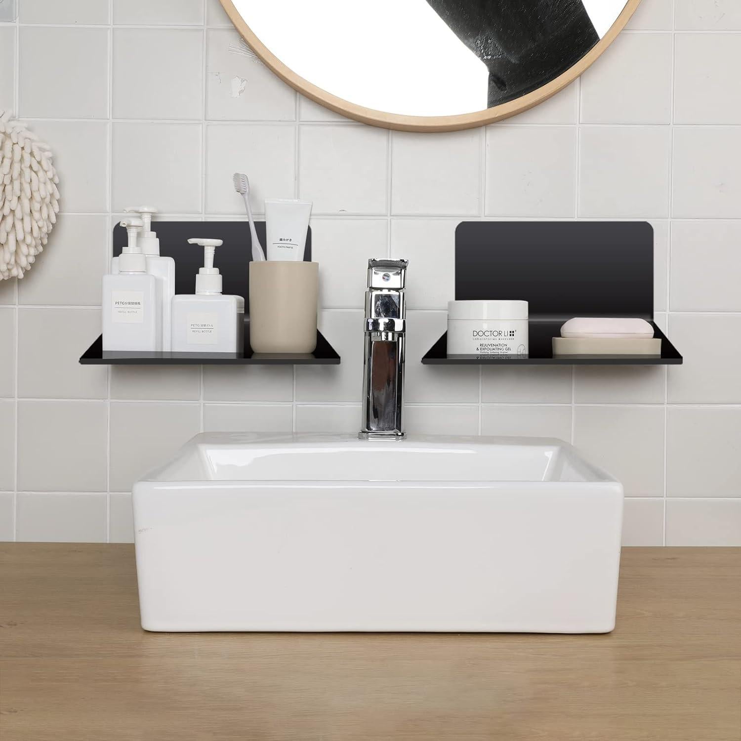 Estantes flotantes de acrílico Bolidery - Paquete de 4 unidades 10x10cm