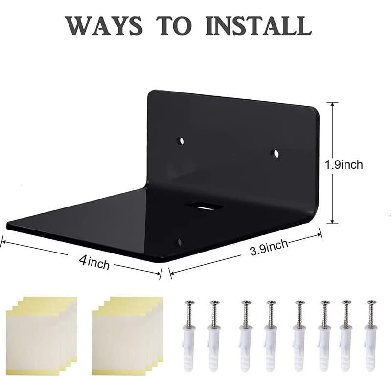 Estantes flotantes de acrílico Bolidery - Paquete de 4 unidades 10x10cm