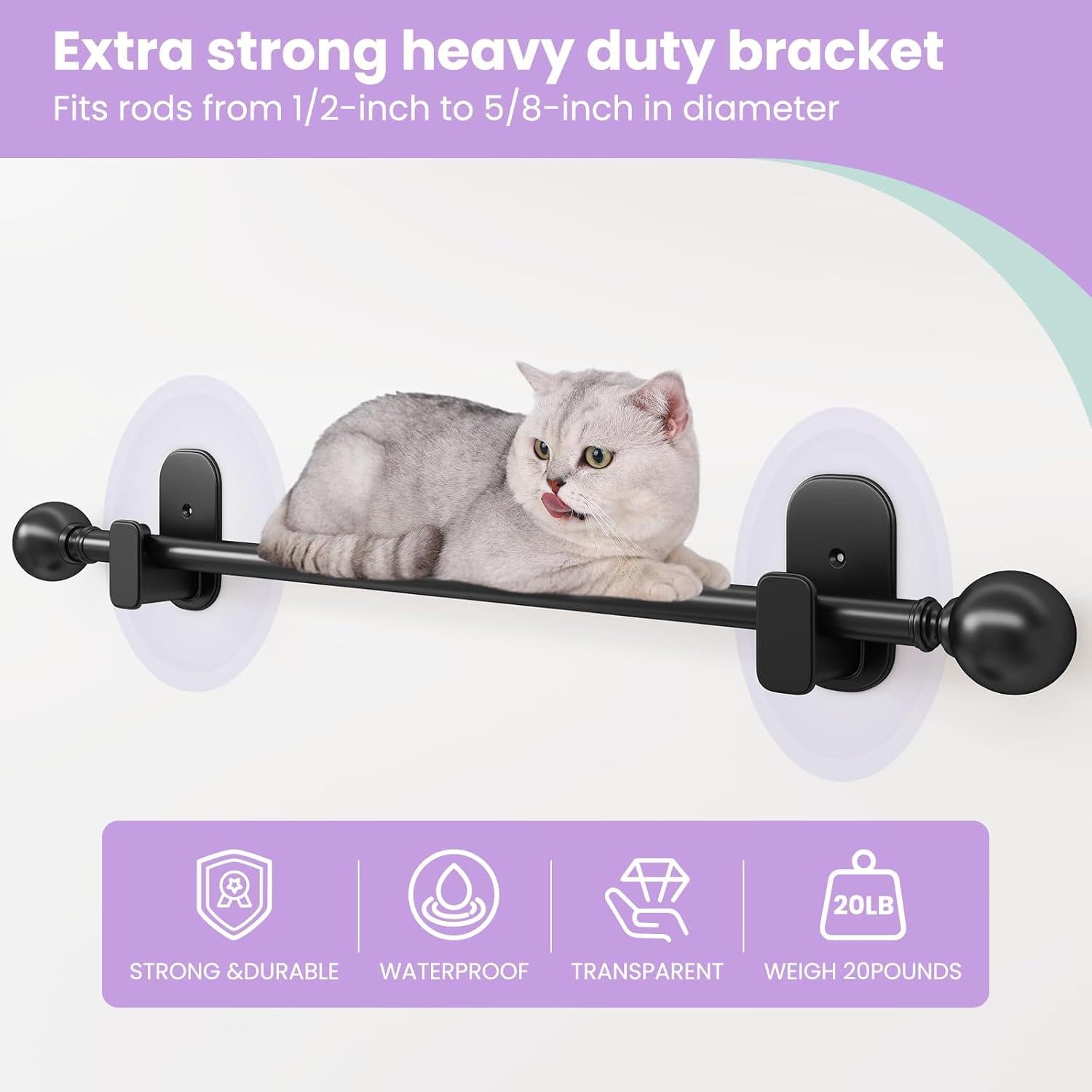 Soportes de Barra de Cortina Autoadhesivos TKZTKZ 2 Piezas 5/8"