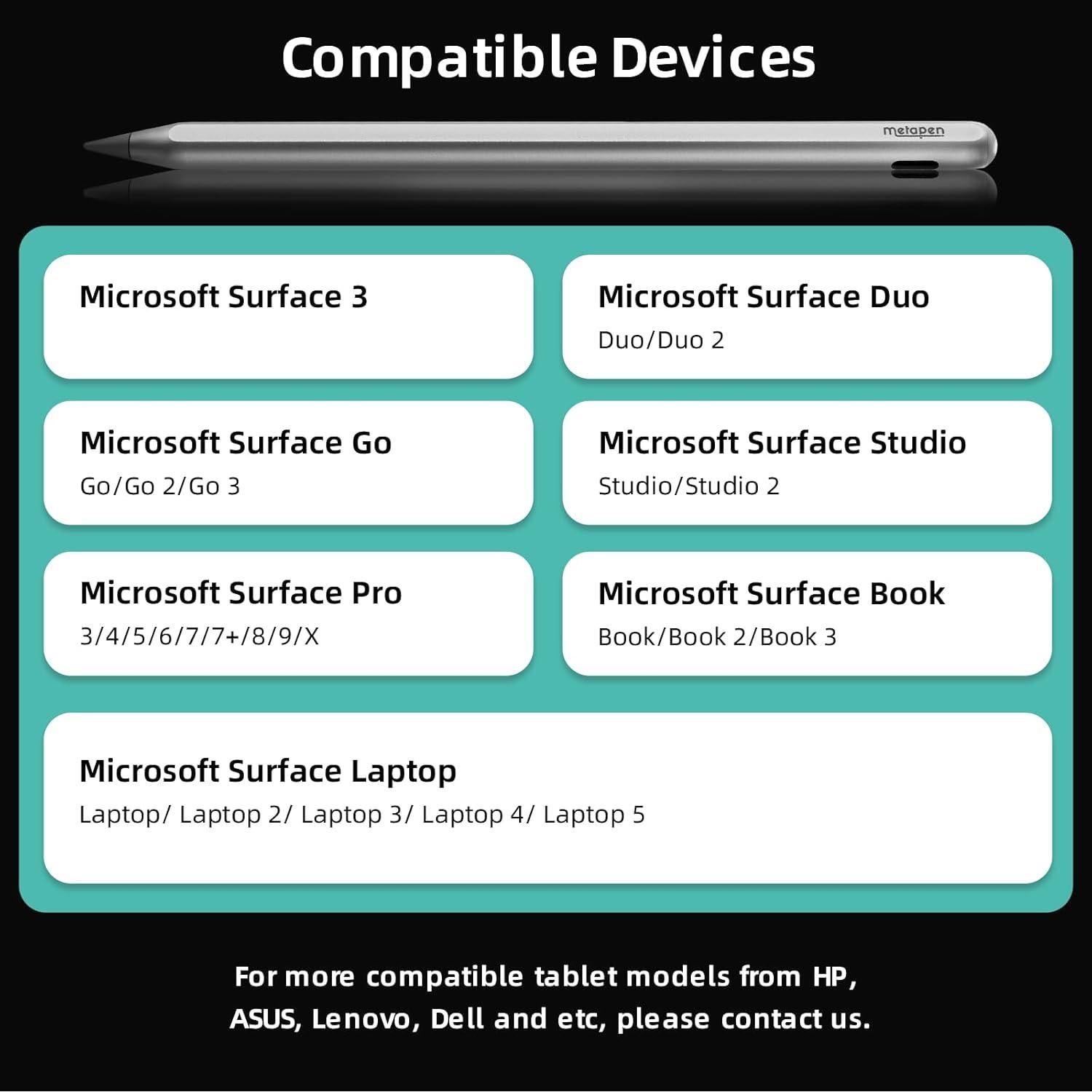 Metapen Stylus Pen M3 Pro para Surface - 4096 Niveles