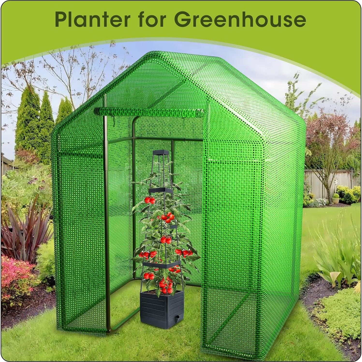 Huerto Elevado MQFORU 145 cm con Autorriego y Enrejado