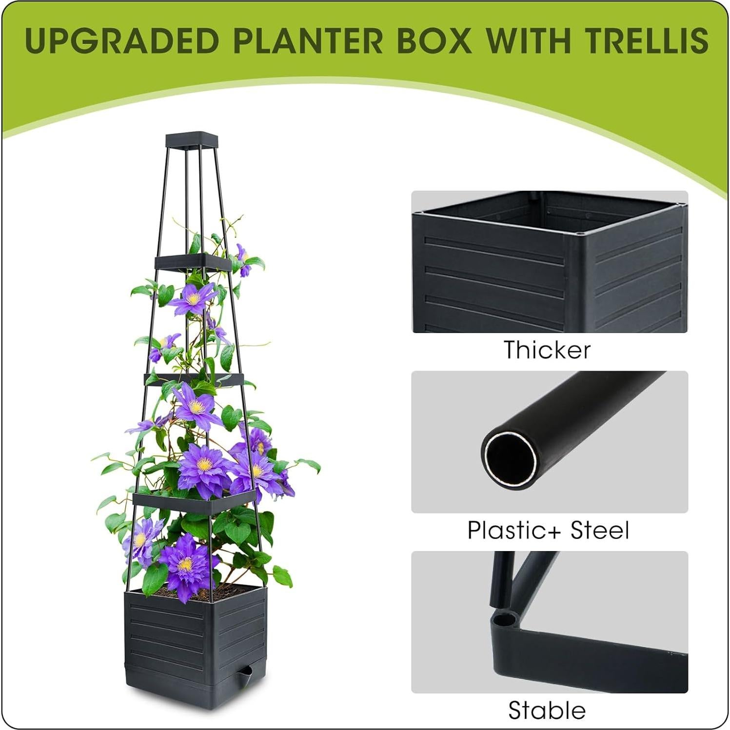 Huerto Elevado MQFORU 145 cm con Autorriego y Enrejado