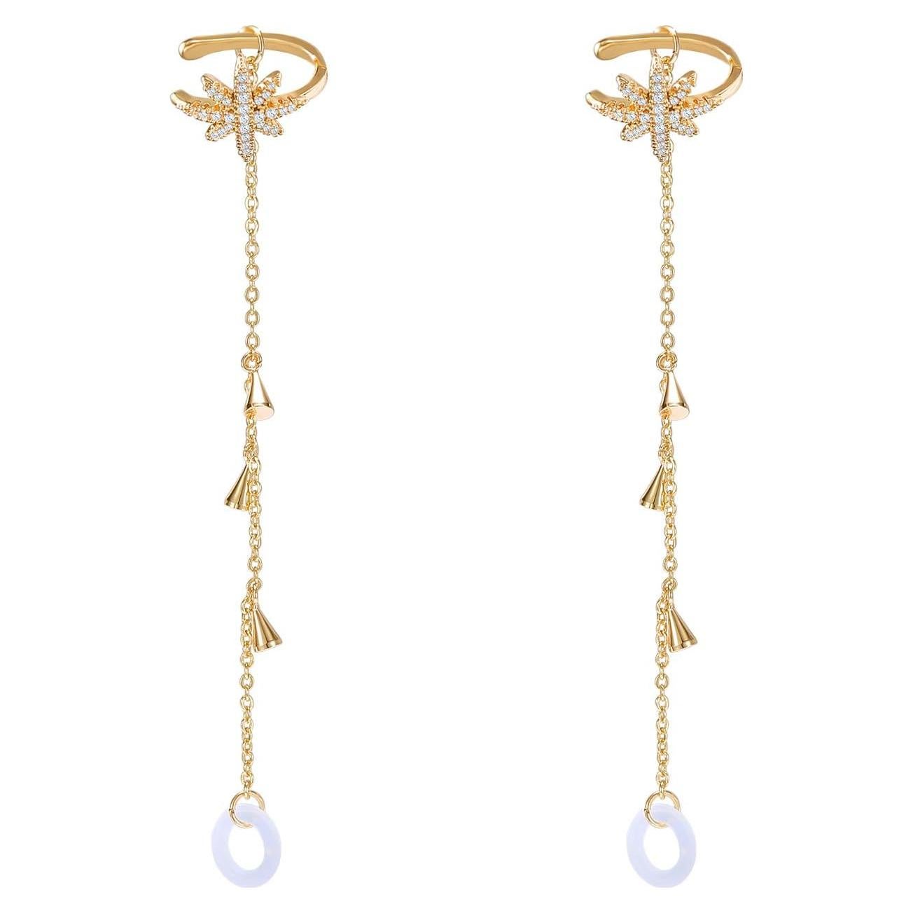 Pendientes Antipérdida AoedeJ para Auriculares Bluetooth Oro 14K