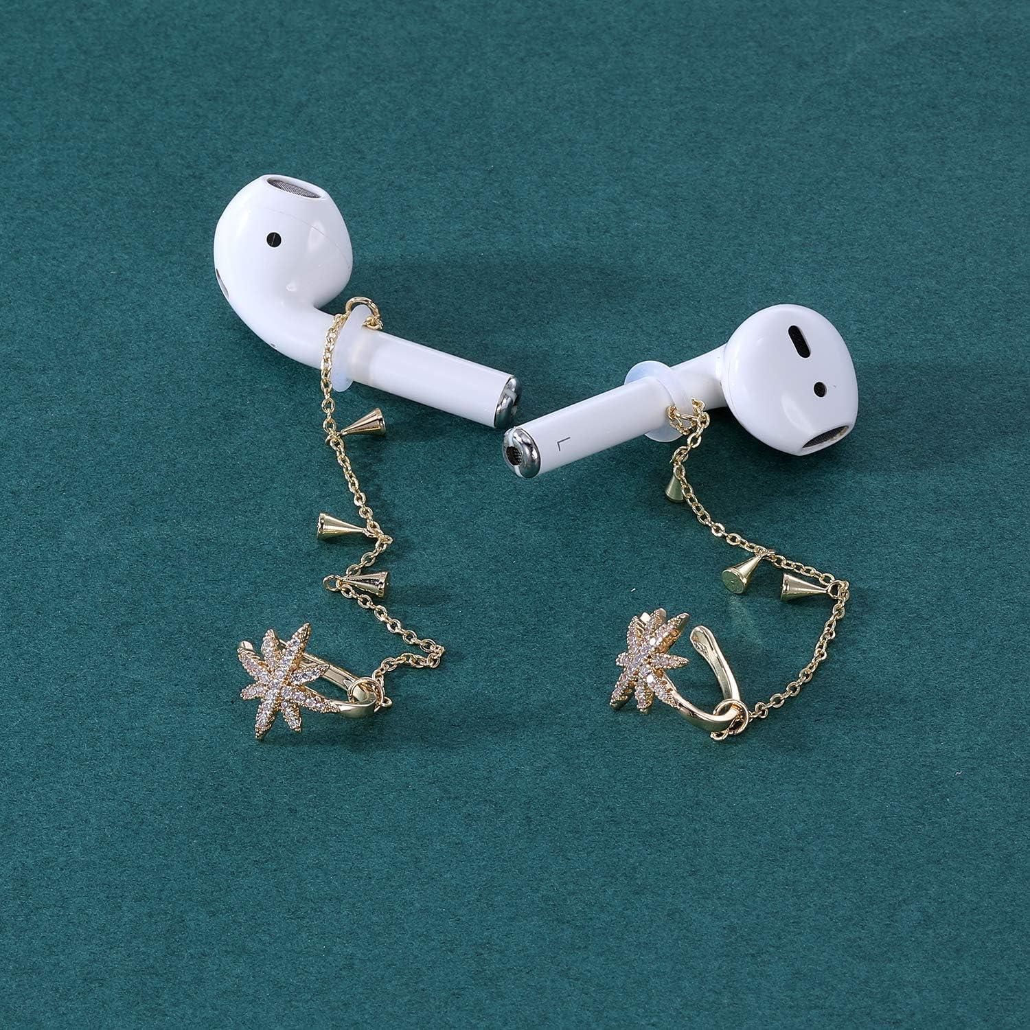 Pendientes Antipérdida AoedeJ para Auriculares Bluetooth Oro 14K