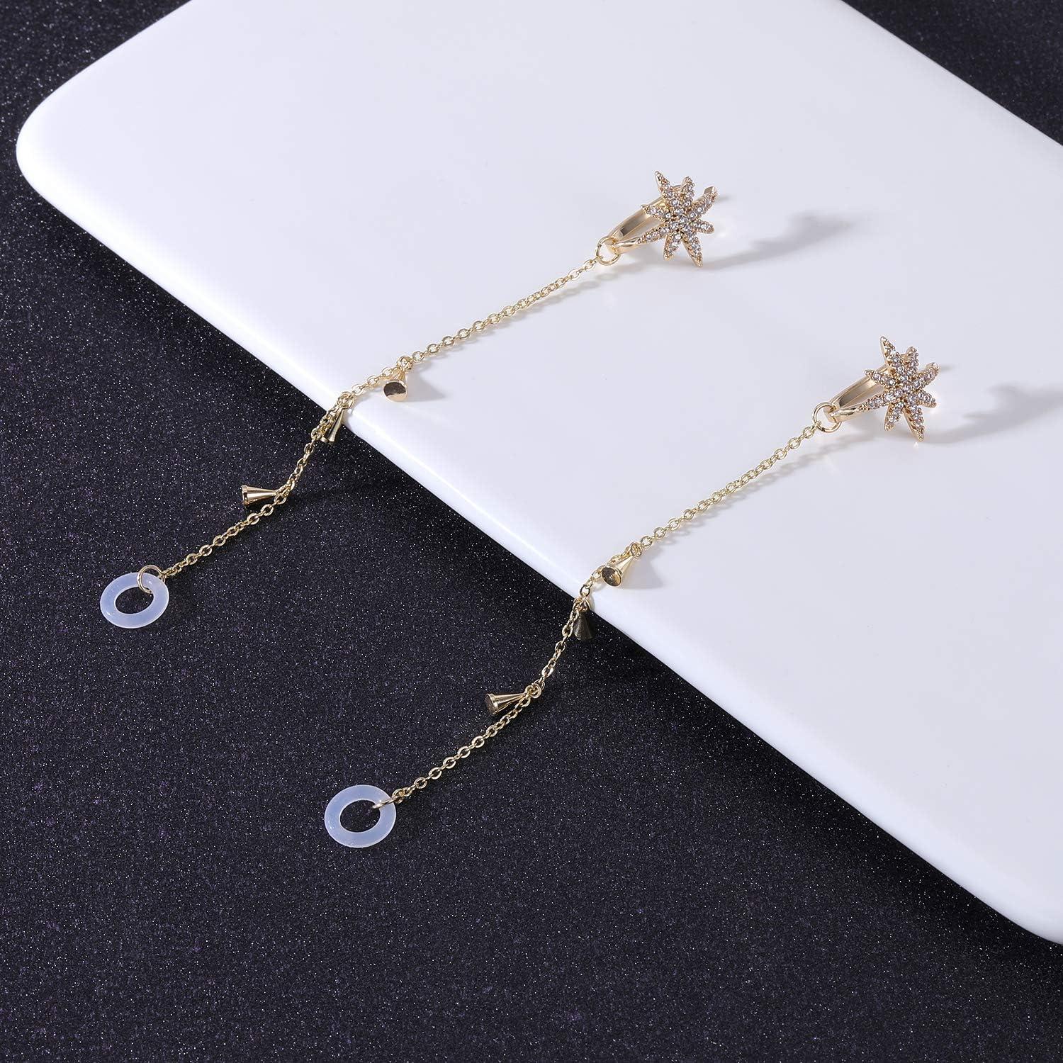 Pendientes Antipérdida AoedeJ para Auriculares Bluetooth Oro 14K