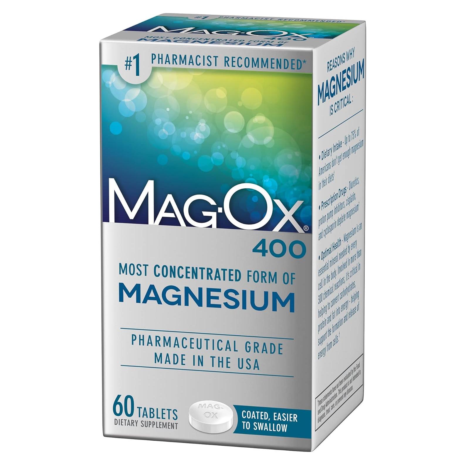Mag-Ox 400 Suplemento de Magnesio 483 mg 60 Tabletas