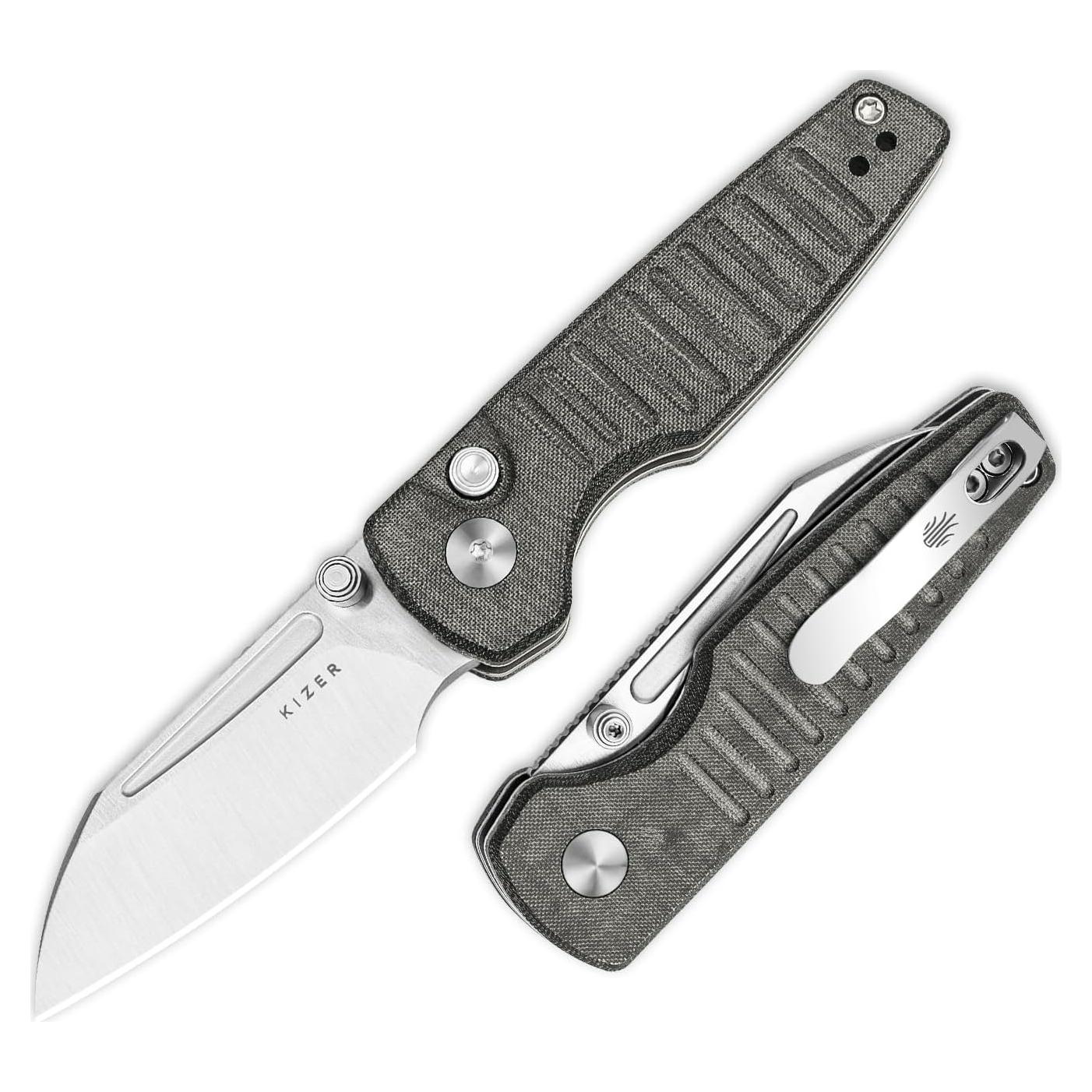 Cuchillo de bolsillo Kizer Parakeet EDC 6.25 cm Micarta