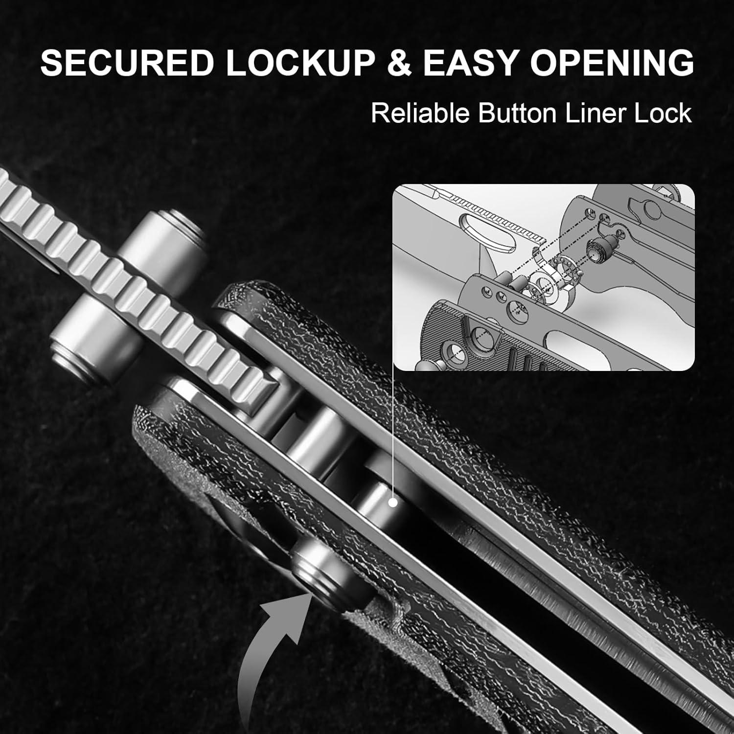 Cuchillo de bolsillo Kizer Parakeet EDC 6.25 cm Micarta