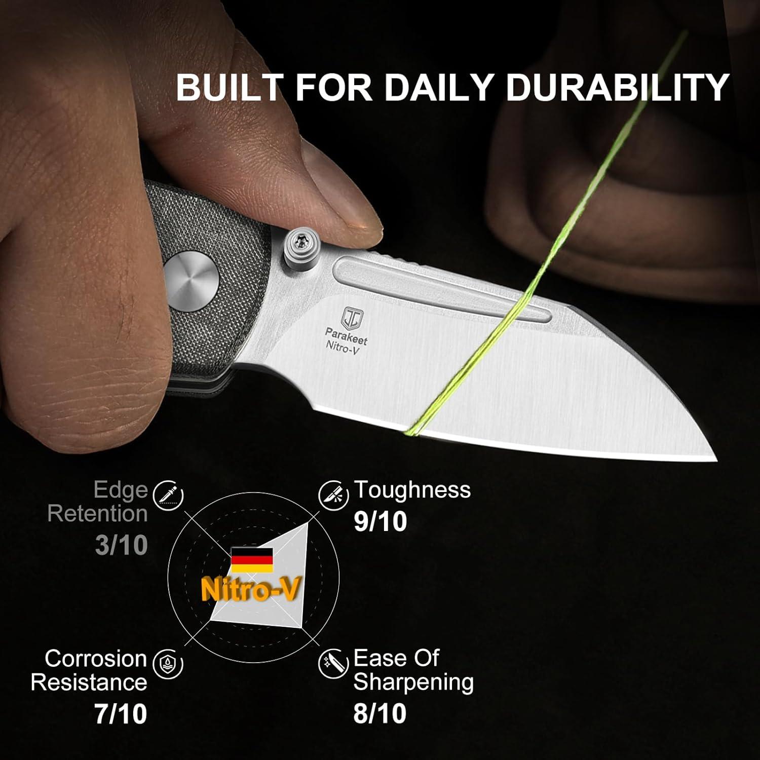 Cuchillo de bolsillo Kizer Parakeet EDC 6.25 cm Micarta