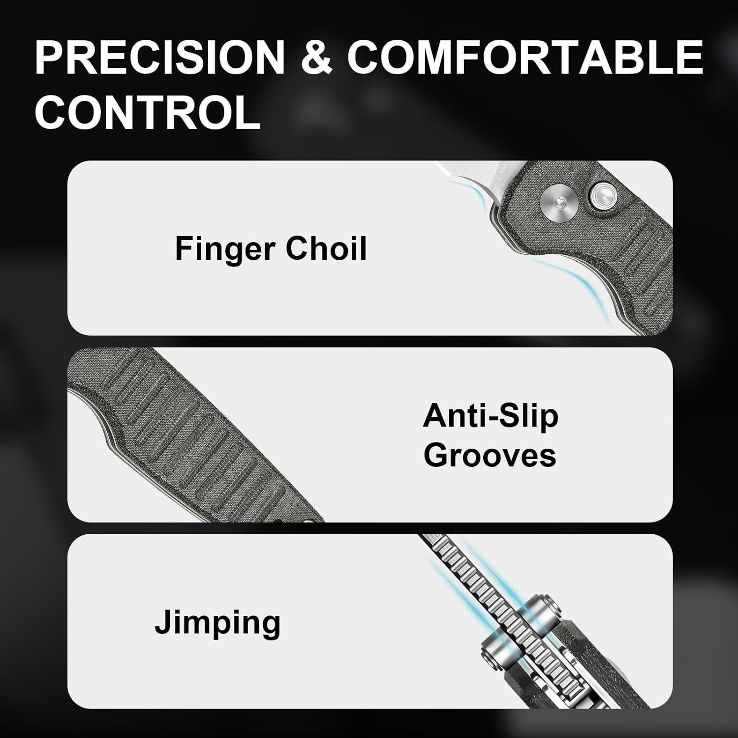 Cuchillo de bolsillo Kizer Parakeet EDC 6.25 cm Micarta