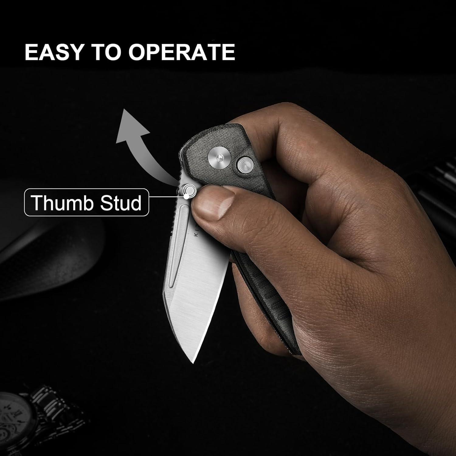 Cuchillo de bolsillo Kizer Parakeet EDC 6.25 cm Micarta