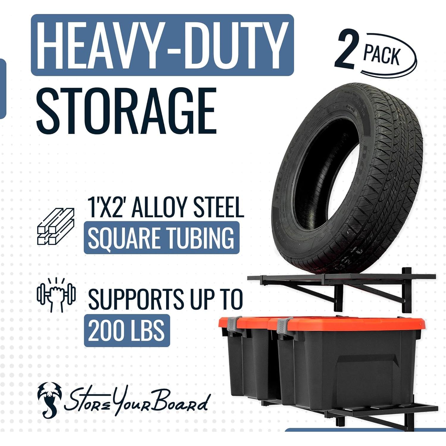 Estanterías de Pared StoreYourBoard 2-Pack 31.75x69.22cm Negra