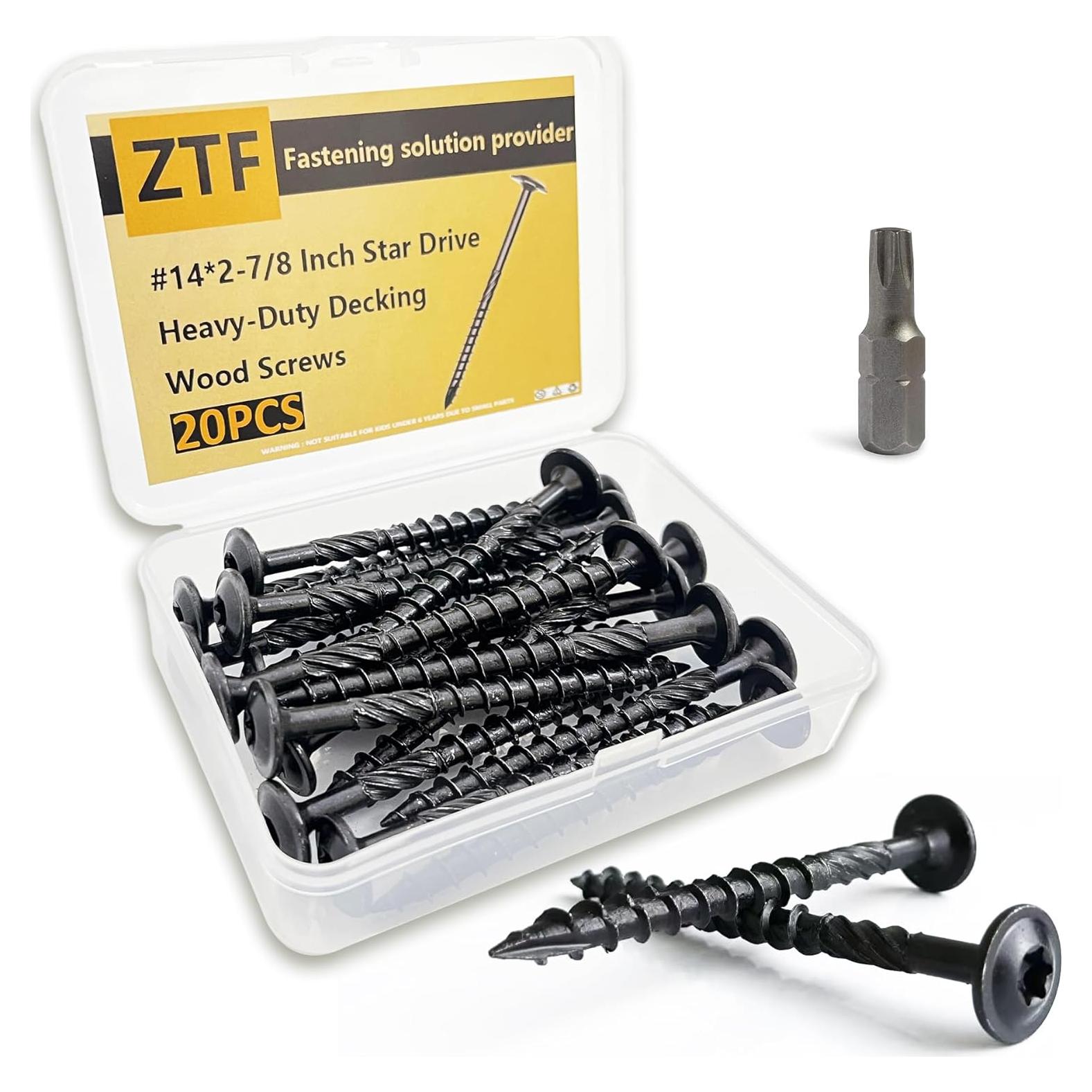 Tornillos de Madera ZTF #14 x 73 mm 20PCS Alta Resistencia