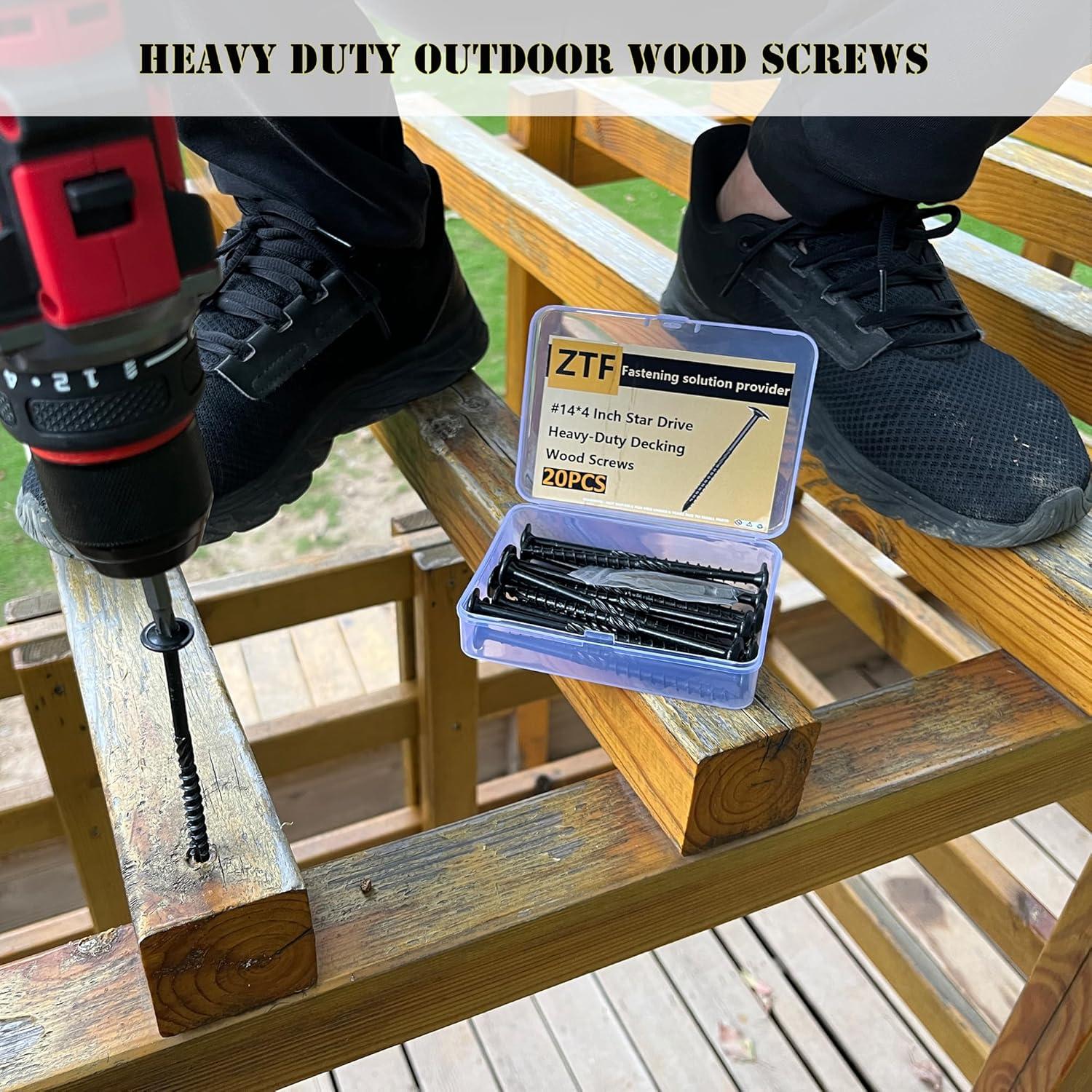 Tornillos de Madera ZTF #14 x 73 mm 20PCS Alta Resistencia