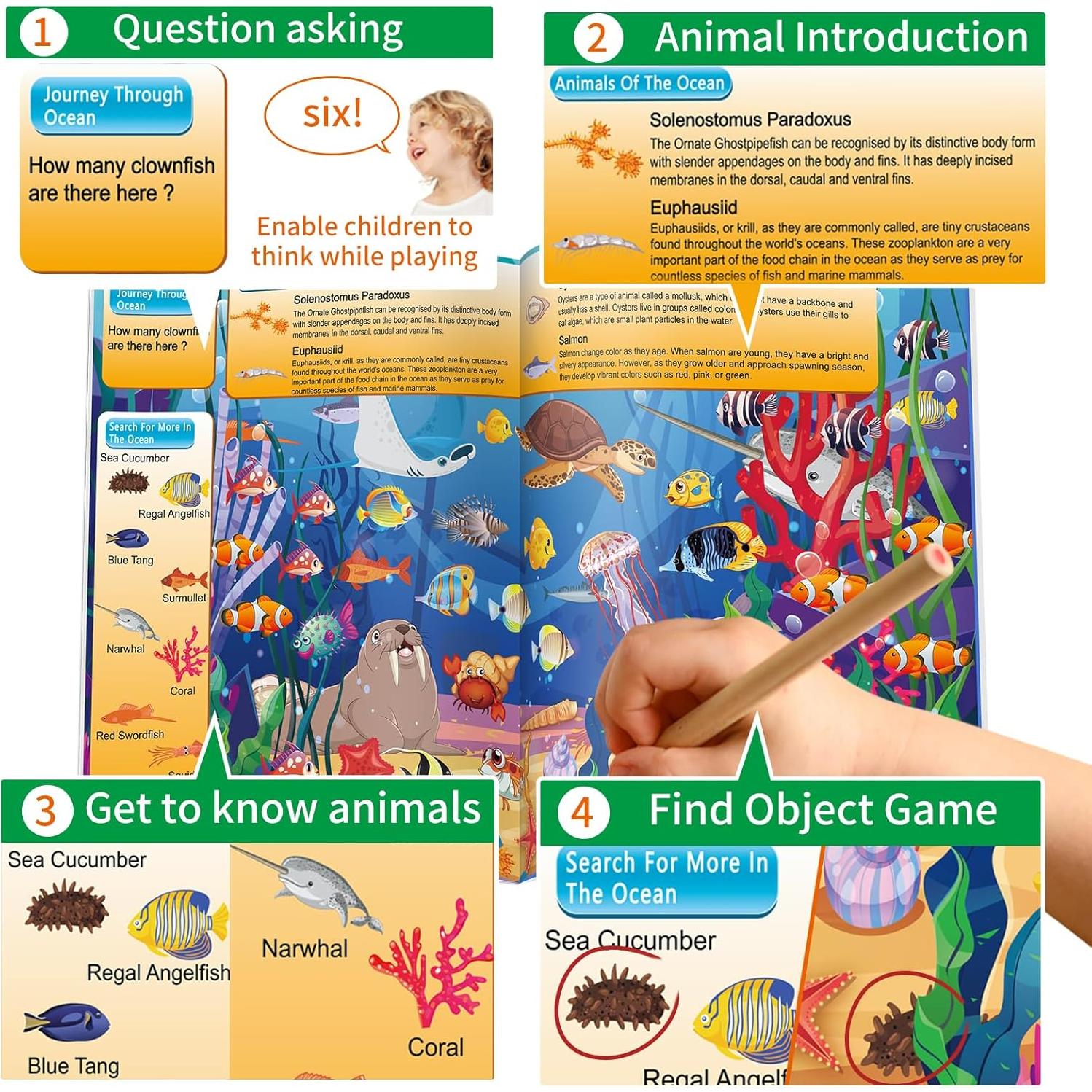 Paquete de 4 Libros de Actividades Buscar y Encontrar Elfew