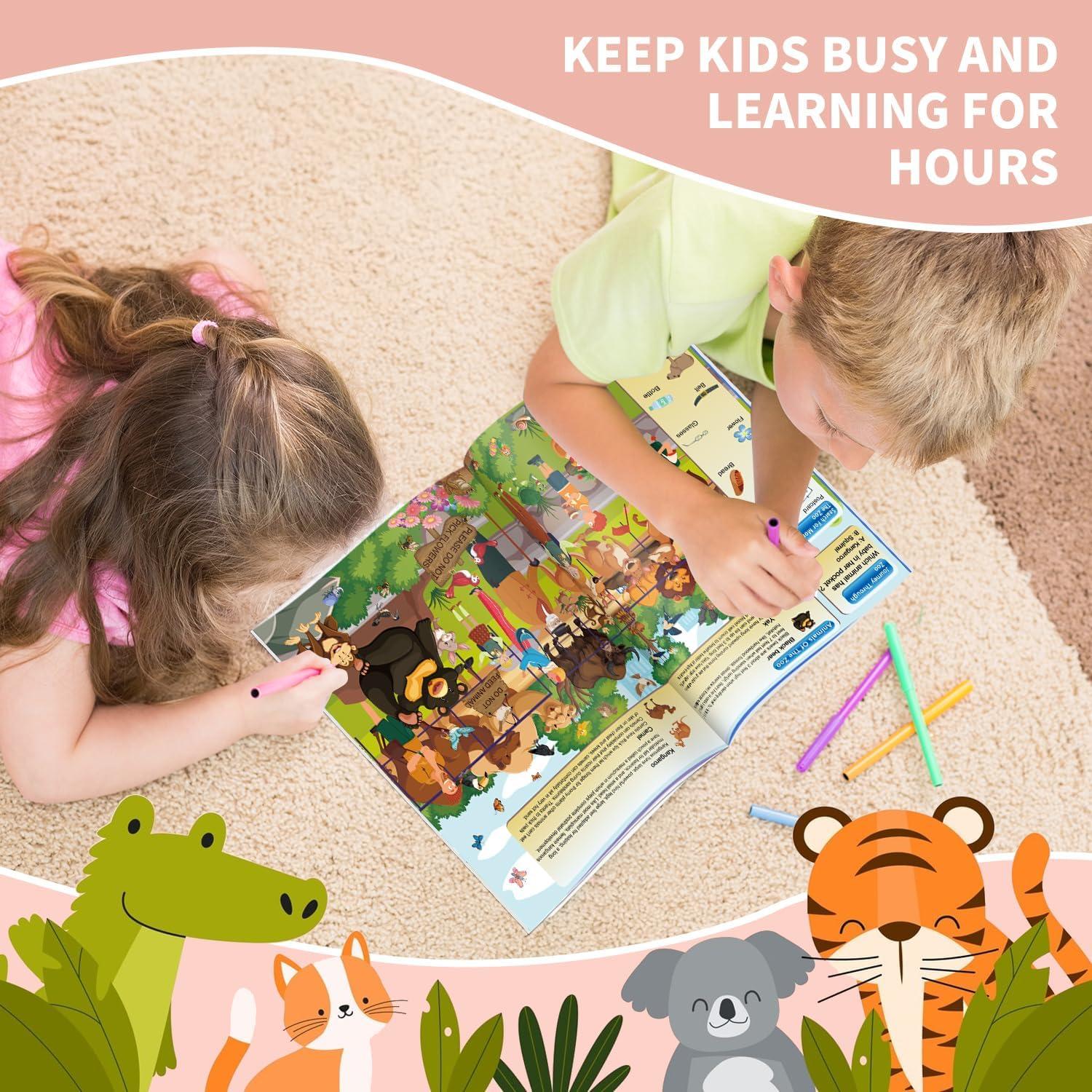 Paquete de 4 Libros de Actividades Buscar y Encontrar Elfew