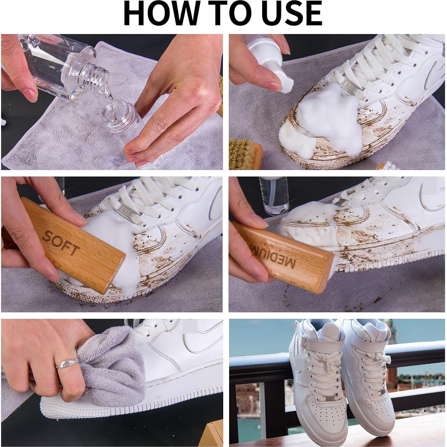 Kit de Limpieza de Zapatos Freechase 8.5 oz con Cepillos