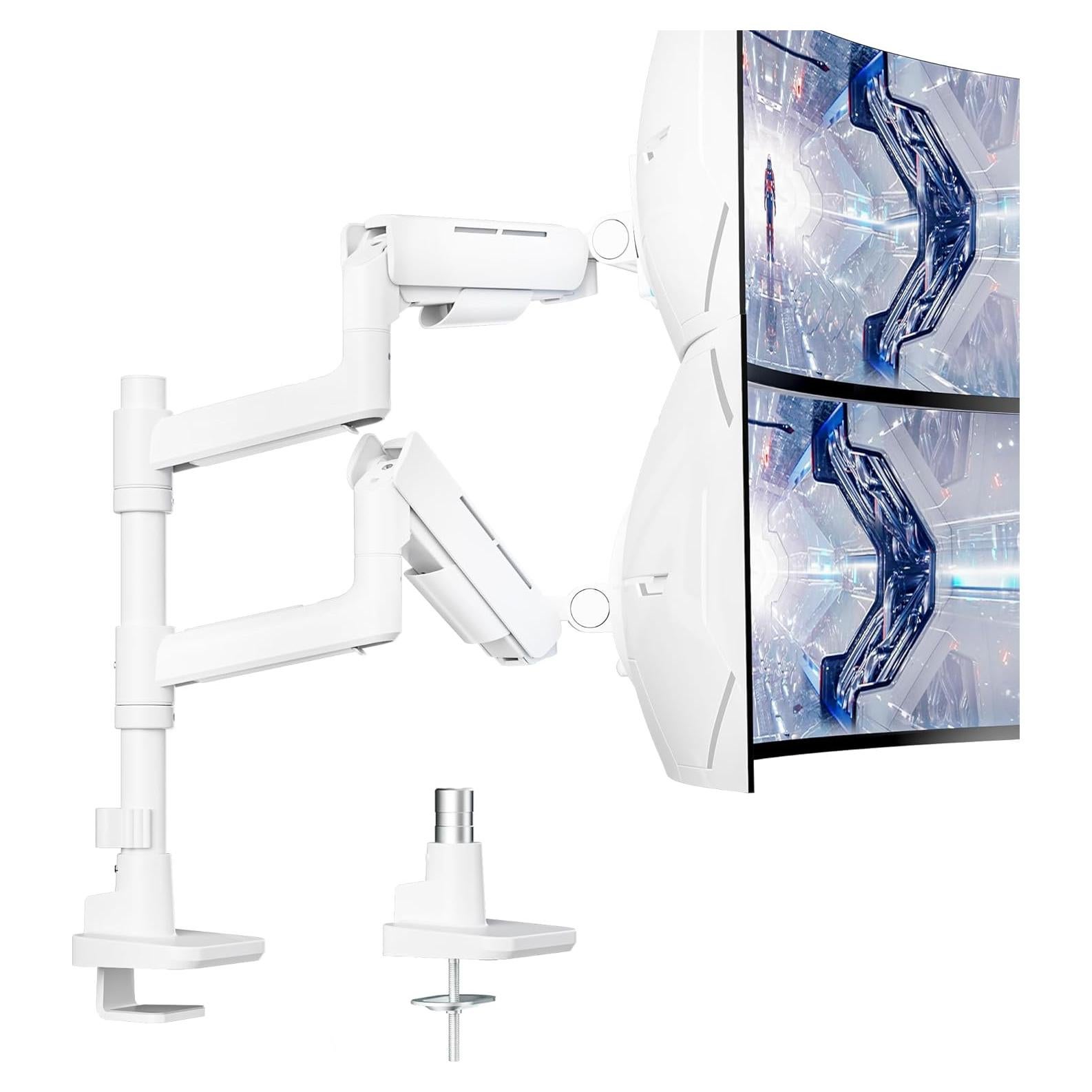Soporte Doble para Monitores ARES WING hasta 49" (124.46 cm) Blanco