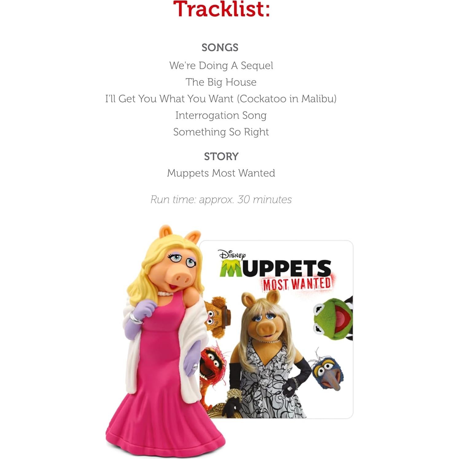 Figurita de audio Miss Piggy Tonies Muppets 30 min 5 canciones