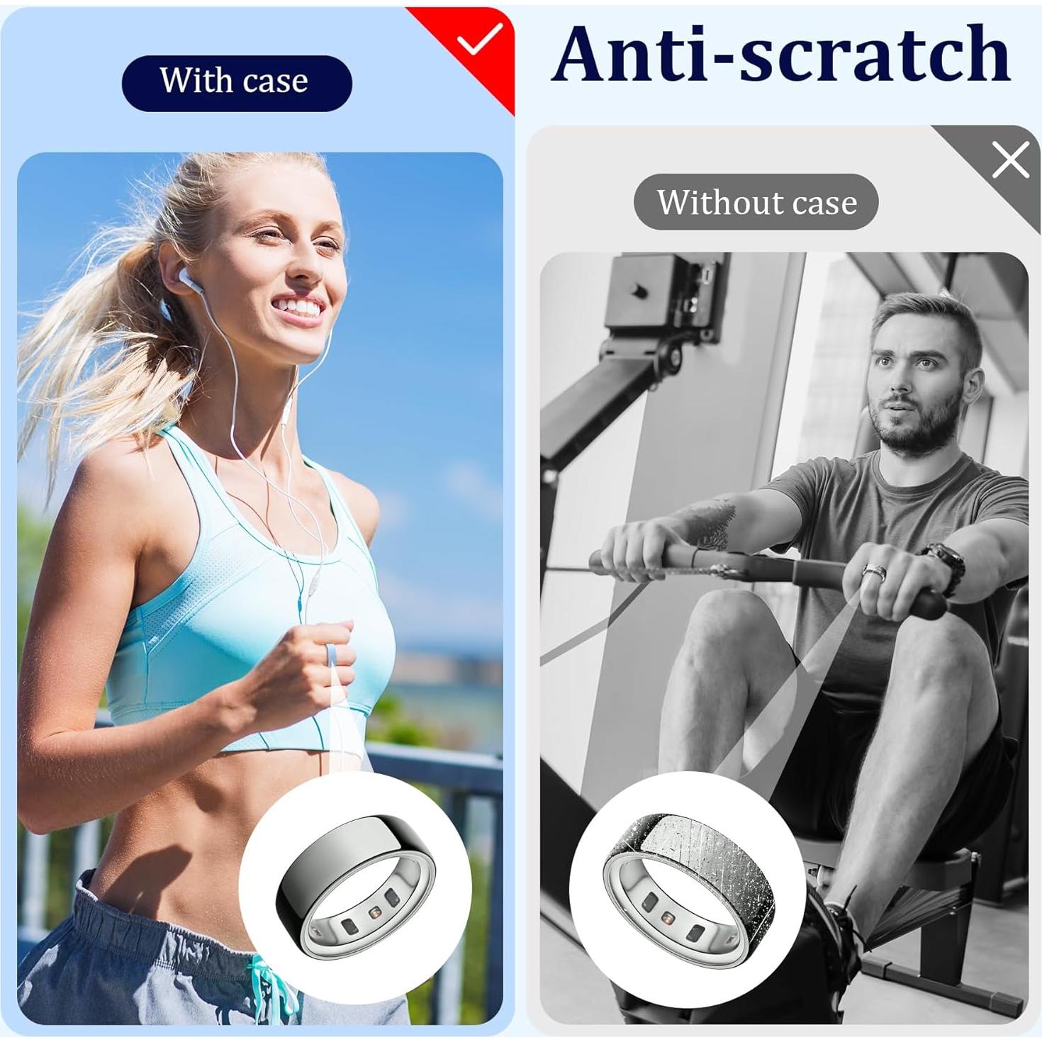 Cubierta de Silicona Antirayaduras YWXTW para Oura Ring 3/4 y Samsung