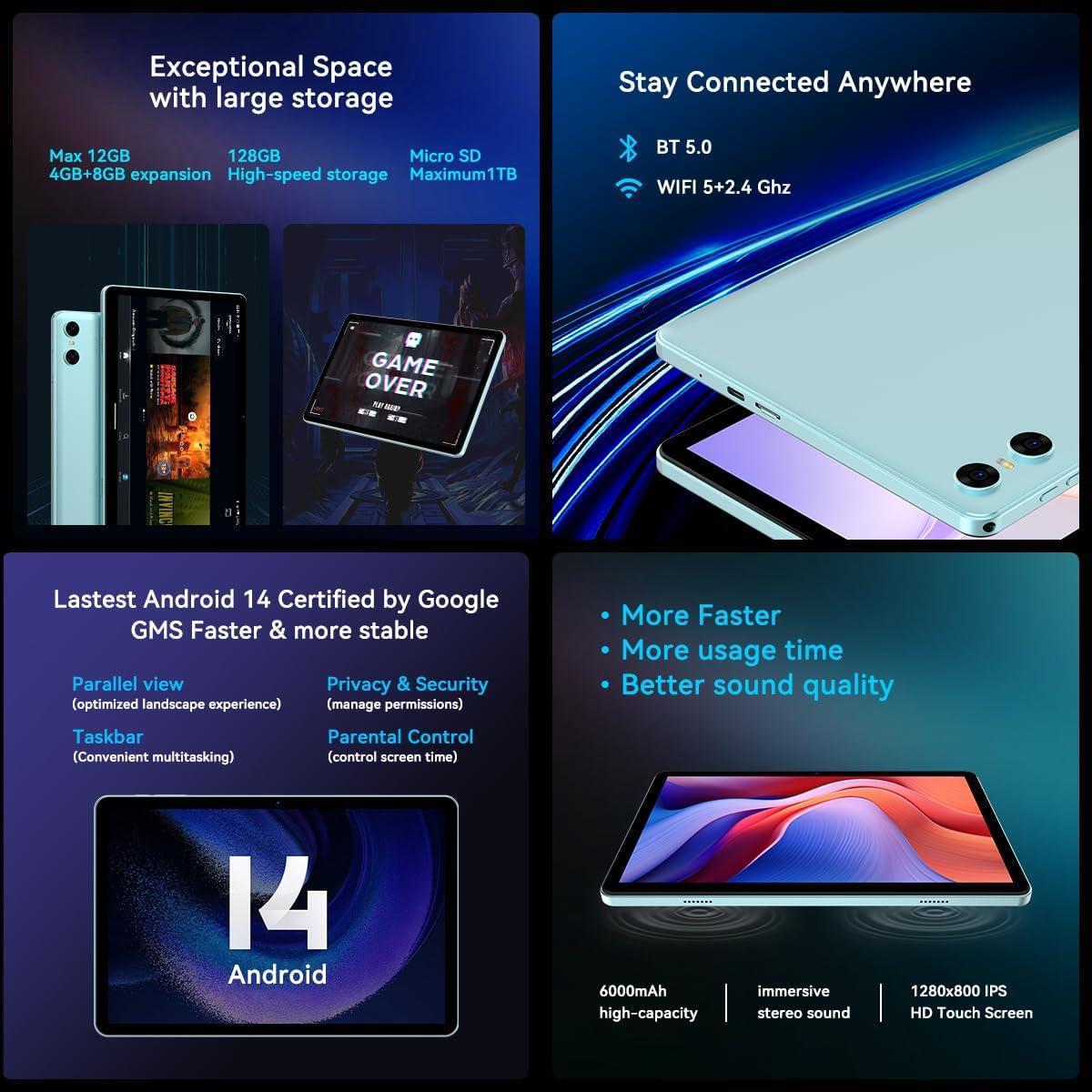 Tableta SVITOO P10 10.1" Android 14 12GB RAM 128GB ROM