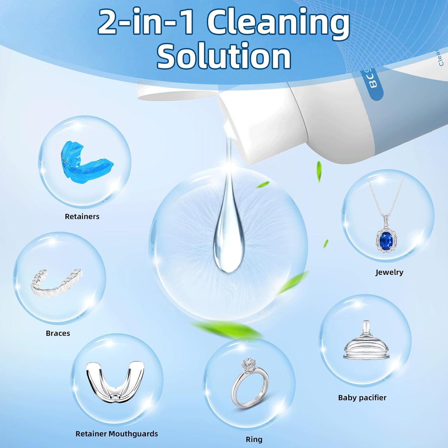 Limpiador Ultrasonico Bcom 240 ml para Retenedores y Joyería