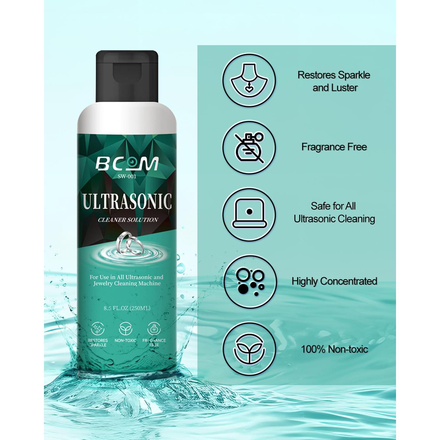 Solución Limpiadora Ultrasónica para Joyería 250 ml - Verde