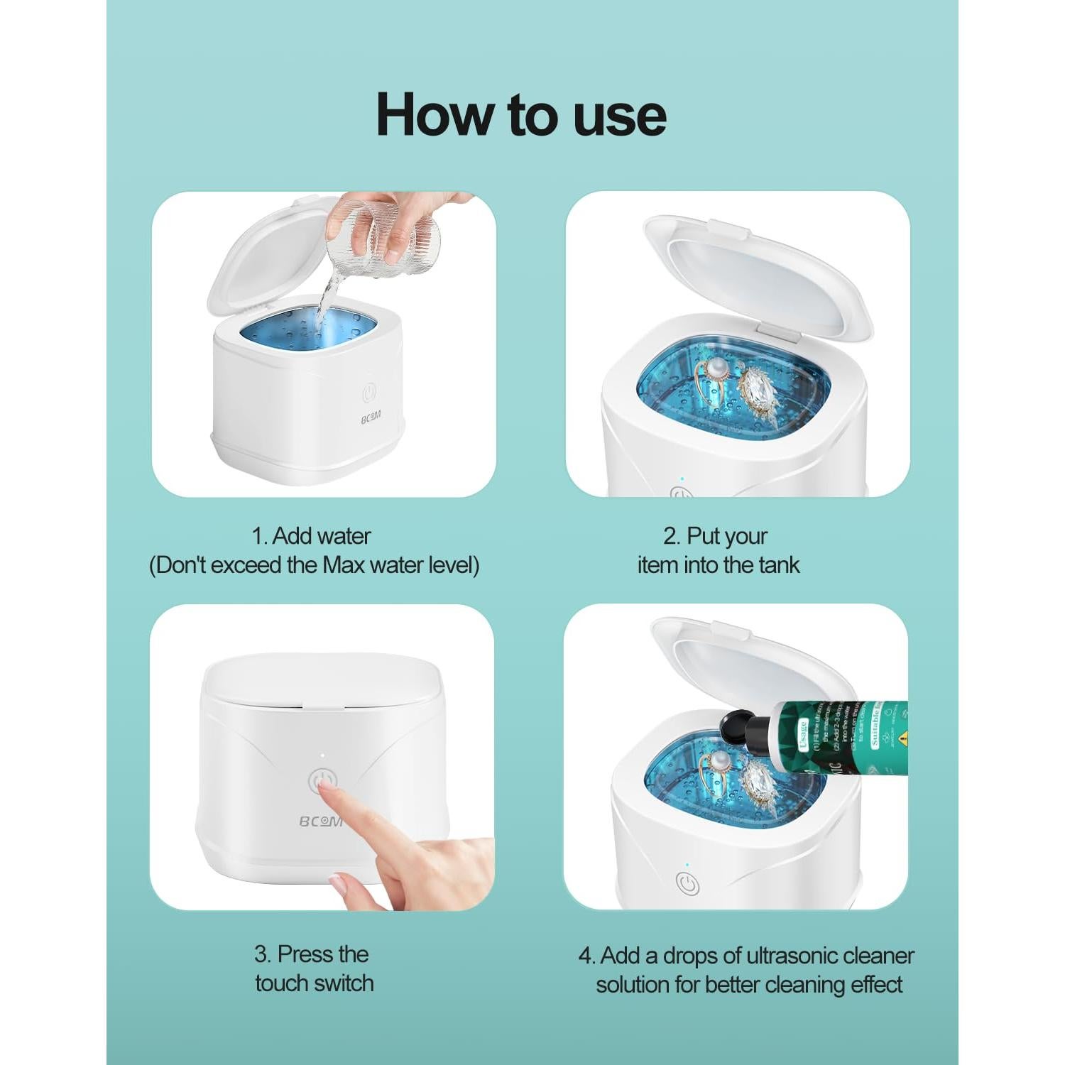 Solución Limpiadora Ultrasónica para Joyería 250 ml - Verde