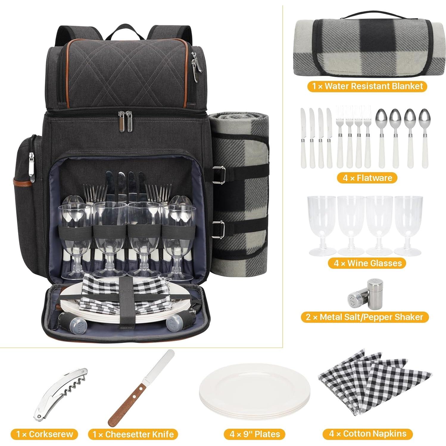 Mochila de Picnic 4 Personas TwentyNext con Manta y Enfriador