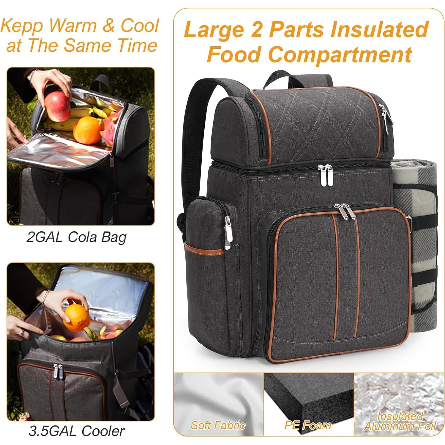 Mochila de Picnic 4 Personas TwentyNext con Manta y Enfriador