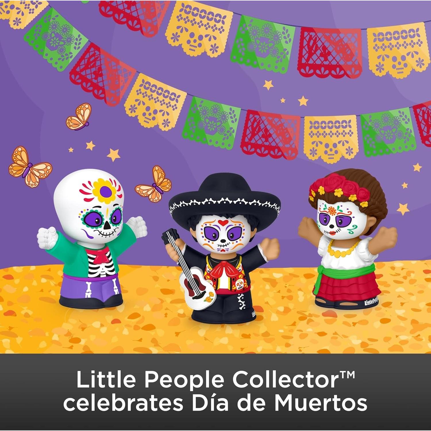 Conjunto de Figuras Día de Muertos Little People Collector 3 Piezas