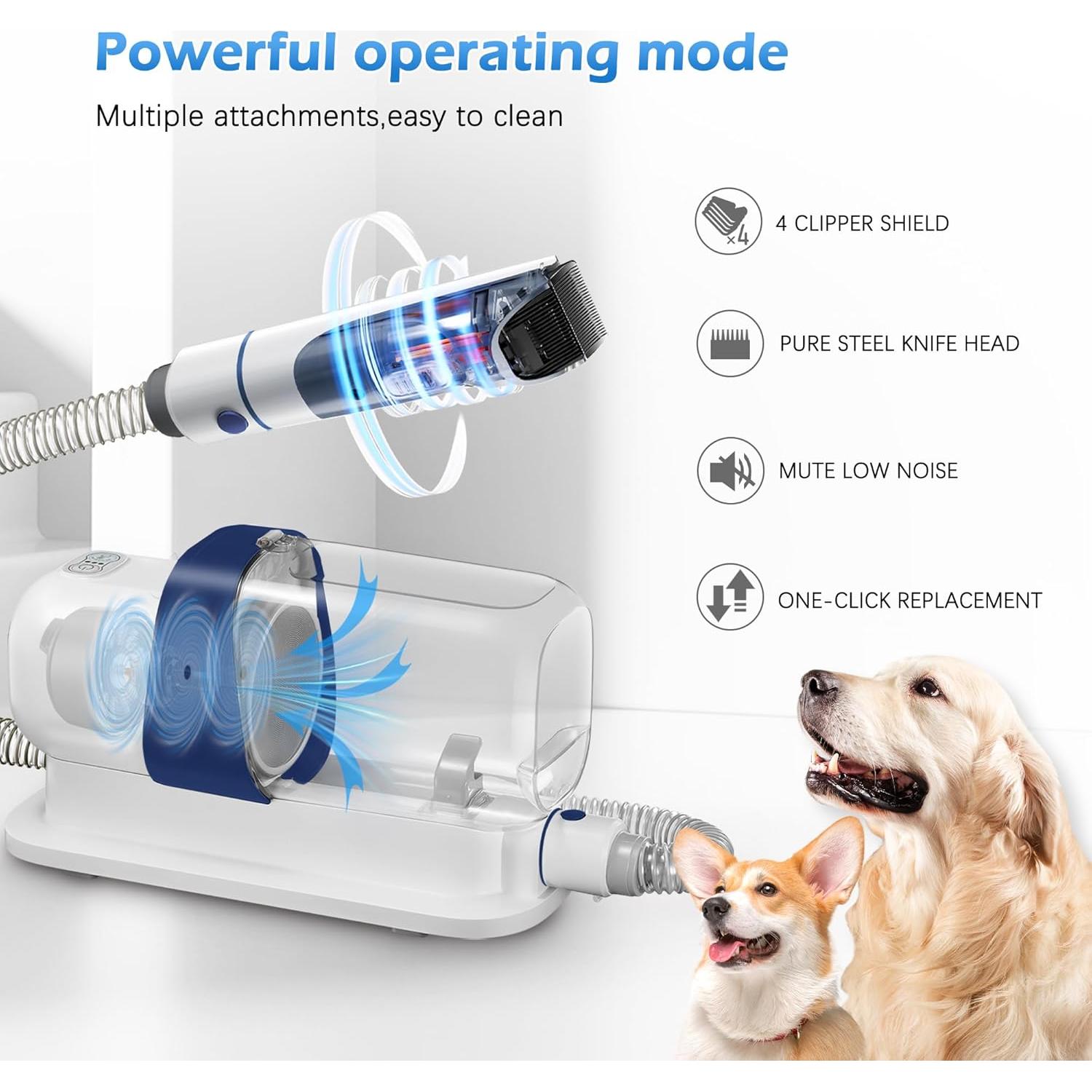 Aspiradora para Mascotas MeaASM 2.3L 99% Succión Bajo Ruido