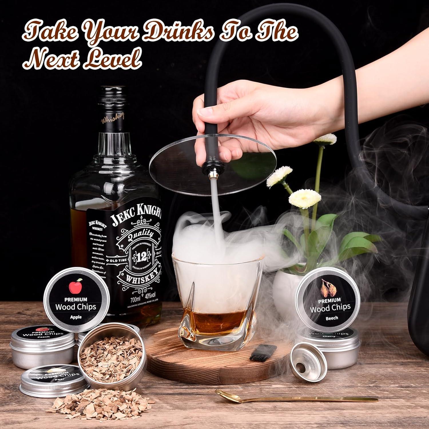 Kit de Ahumador de Cócteles AFN - 6 Sabores de Astillas